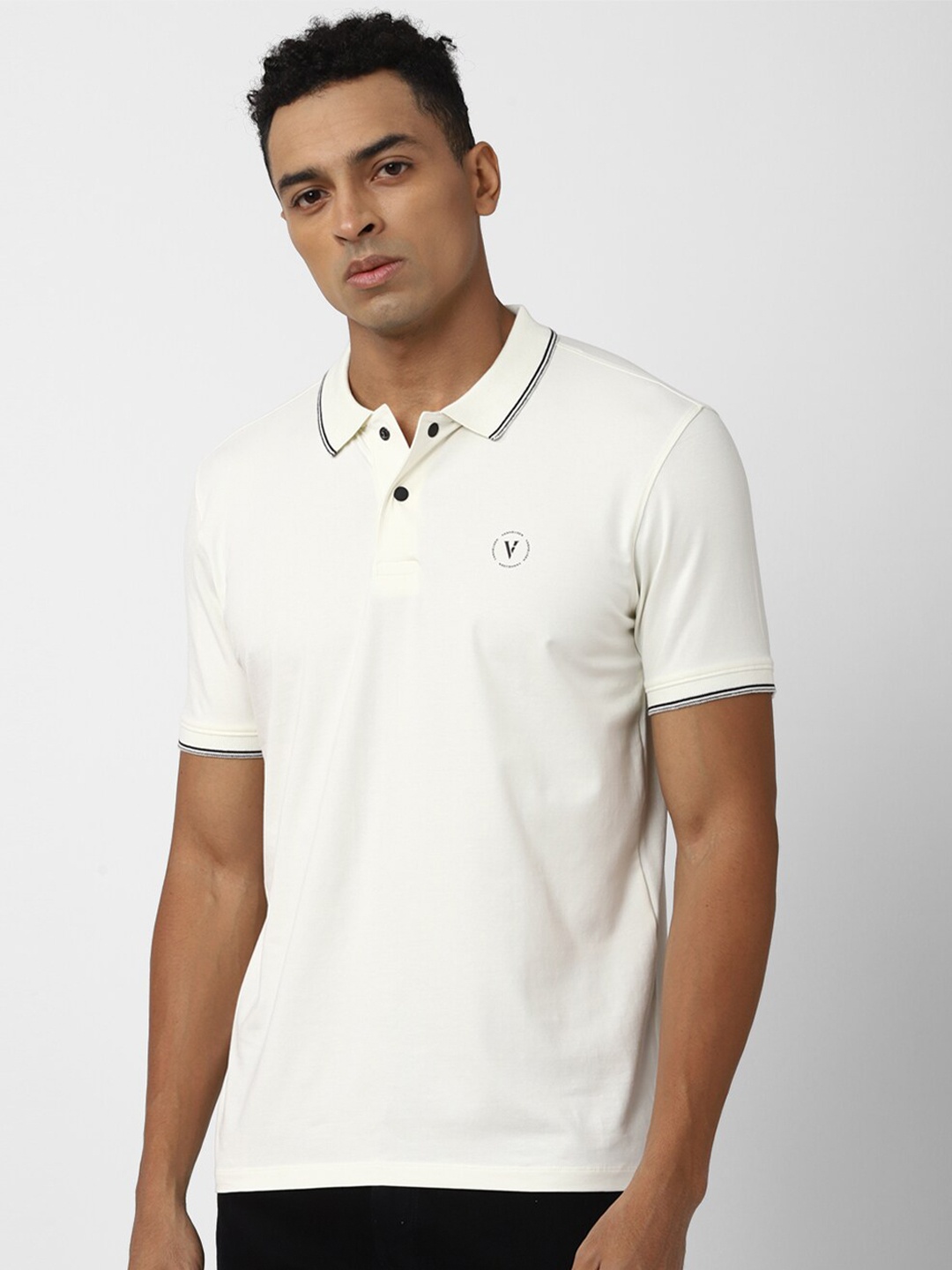 

Van Heusen Flex Polo Collar Regular Fit Casual T-Shirt, Off white