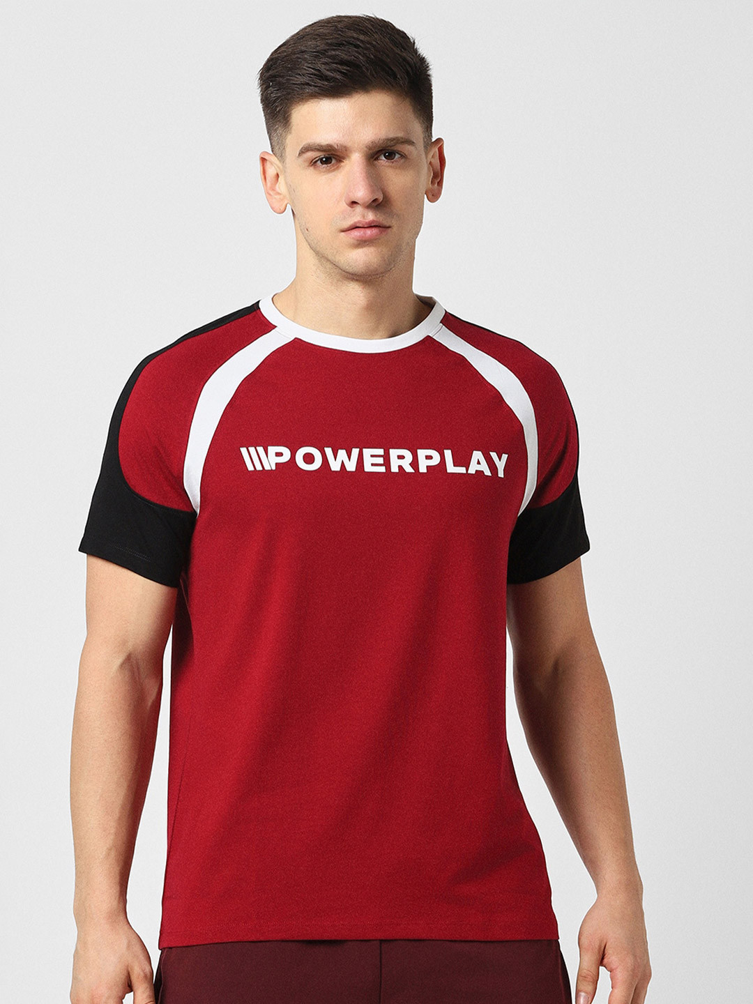 

Van Heusen Flex Typography Printed Slim Fit Casual T-Shirt, Maroon