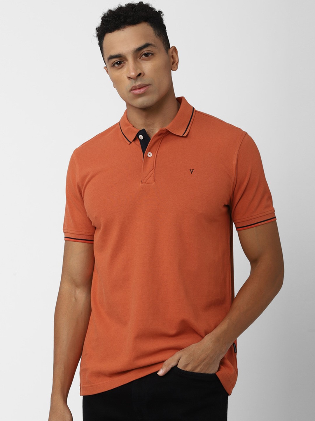 

Van Heusen Sport Polo Collar Pure Cotton T-shirt, Orange