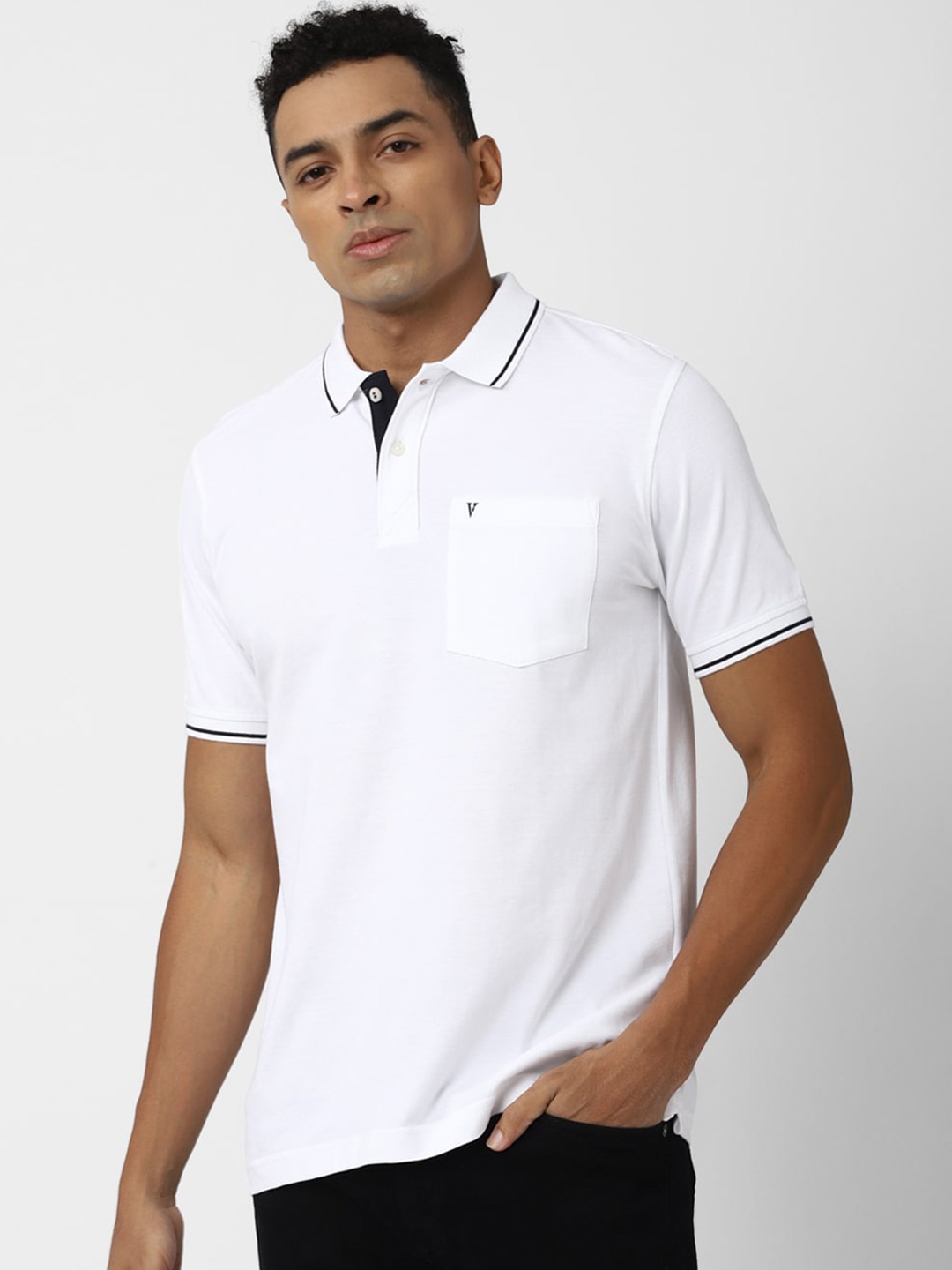 

Van Heusen Sport Polo Collar Pocket Casual T-shirt, White