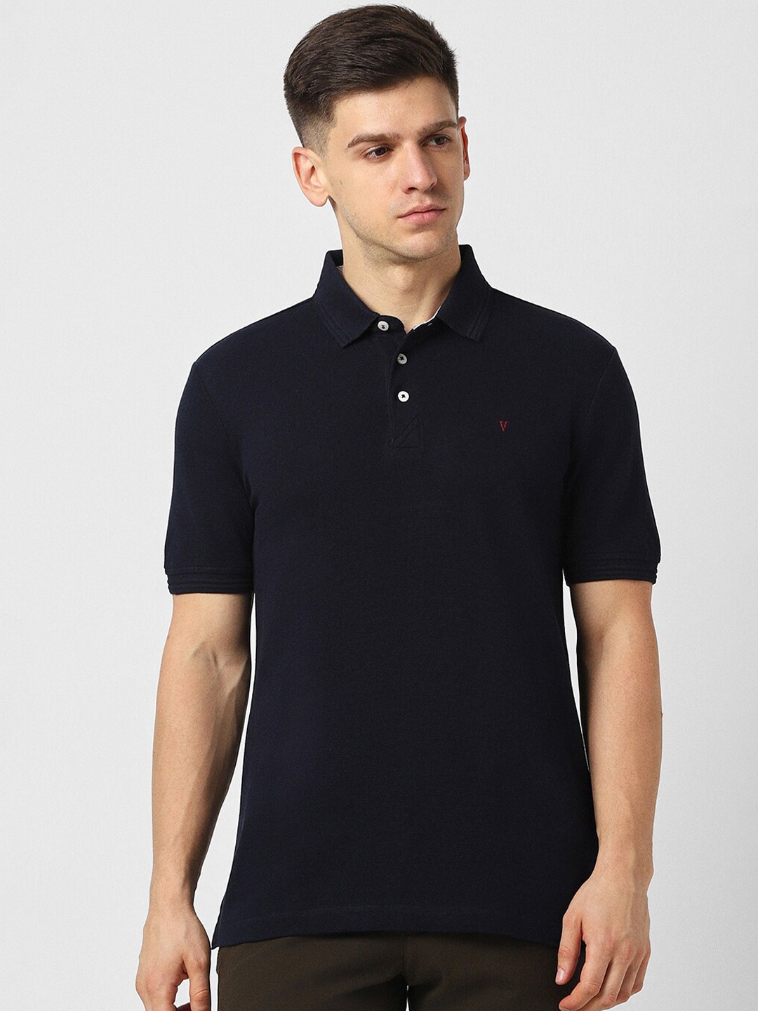 

Van Heusen Sport Polo Collar Regular Sleeves Cotton T-shirt, Navy blue