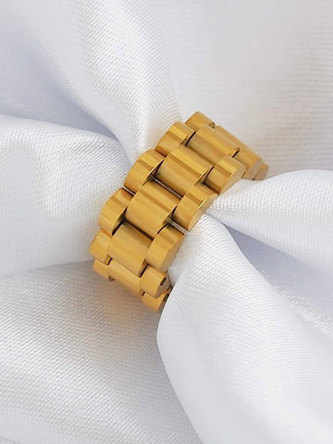 

ZIVOM Women 18K Gold-Plated Band Ring