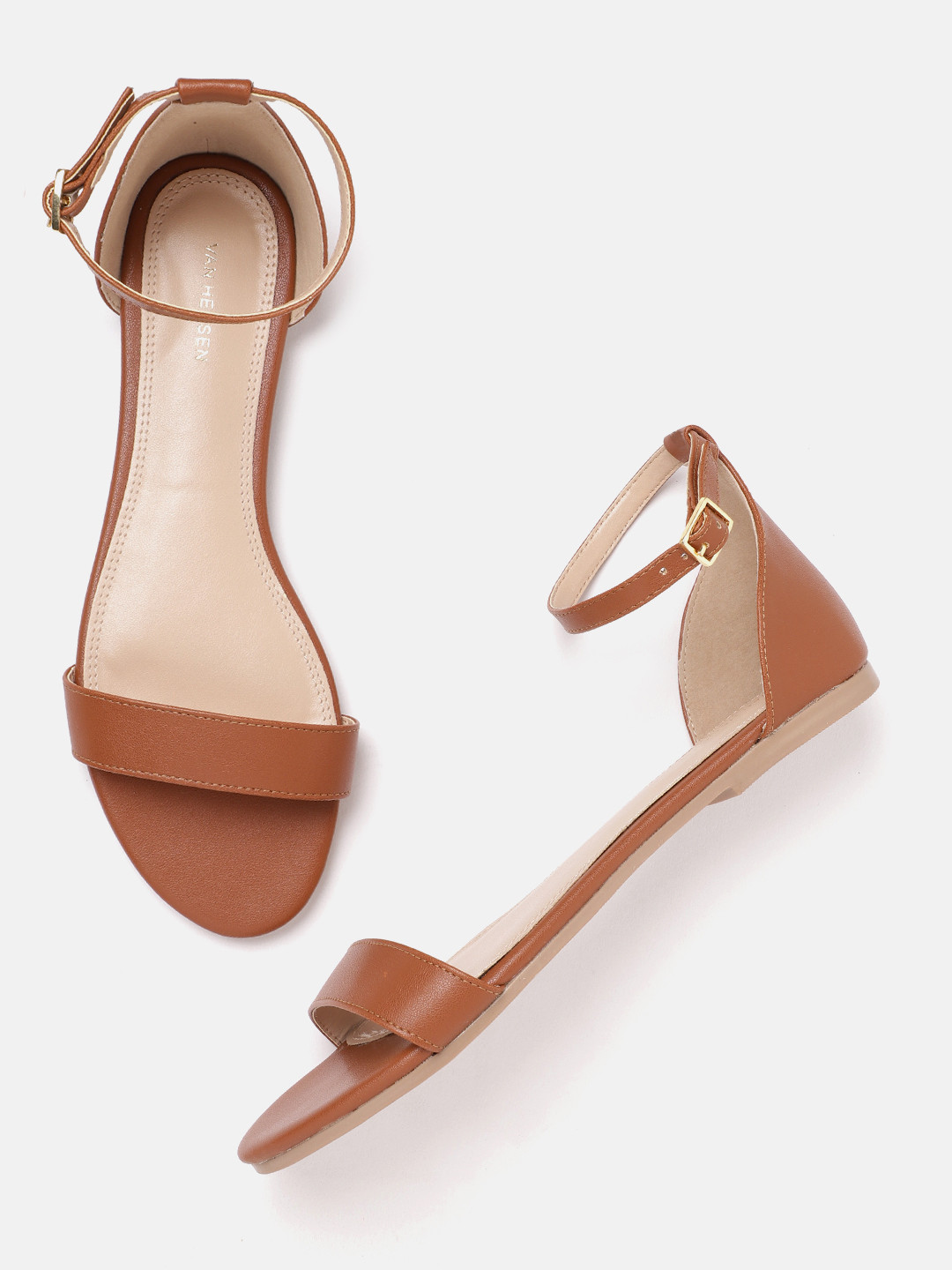 

Van Heusen Woman Mid-Top Open Toe Flats, Tan