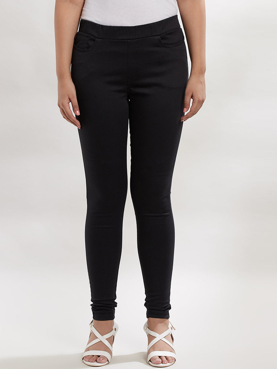 

Lakshita Women Black Smart Skinny Fit Easy Wash Trousers