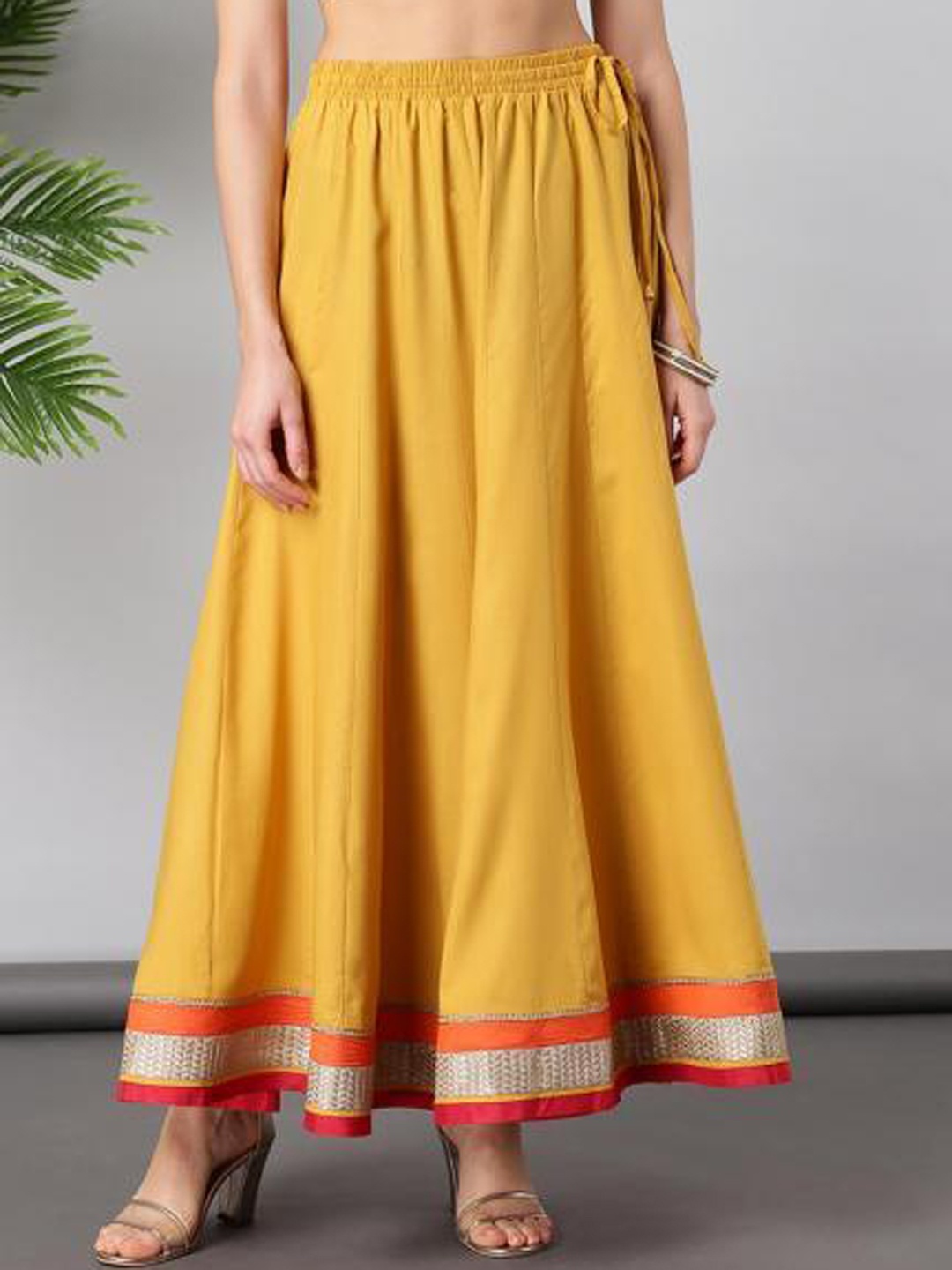 

Lakshita A-Line Maxi Skirt, Yellow