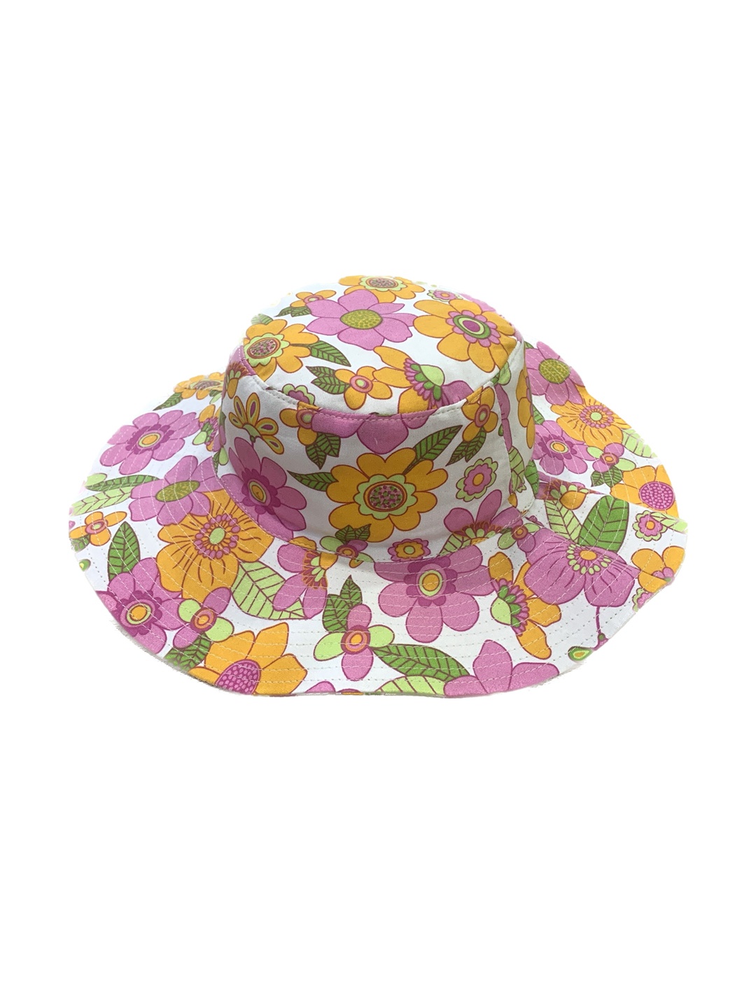 

NUEVOSDAMAS Floral Printed Circular Sun Hat, Pink