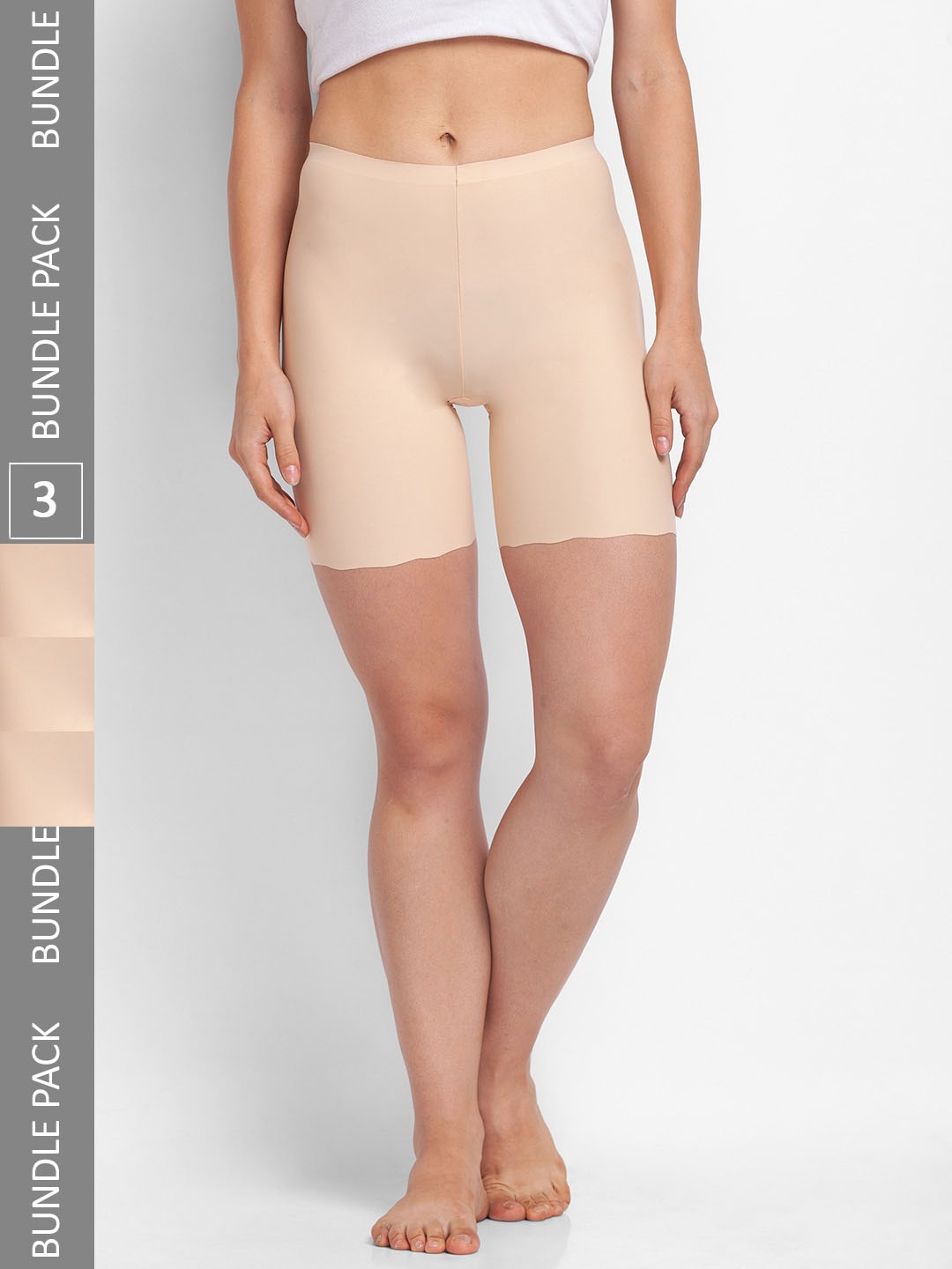 

NOIRA Women Pack Of 3 Boxer Style Briefs 6035_SSS_NO, Beige