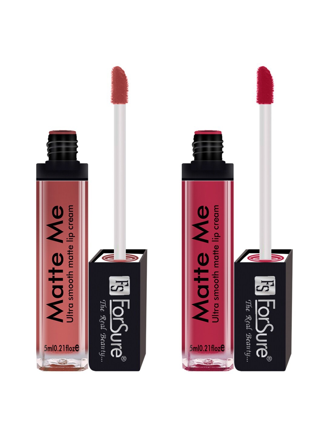 

ForSure Set of 2 Matte Me Ultra Smooth Liquid Lip Cream - 5 ml Each, Nude