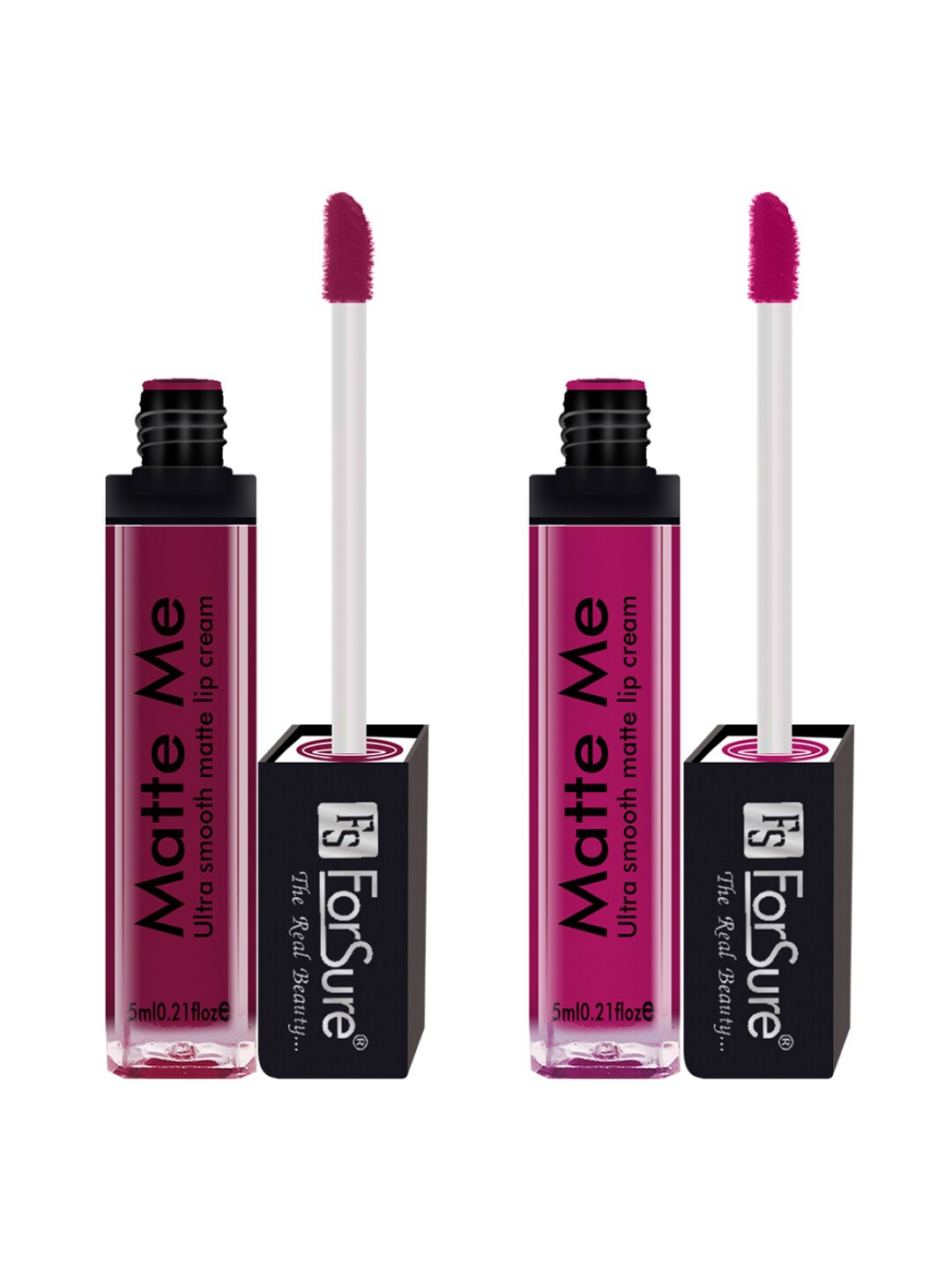 

ForSure Set of 2 Matte Me Ultra Smooth Liquid Lip Cream - 5 ml Each, Magenta