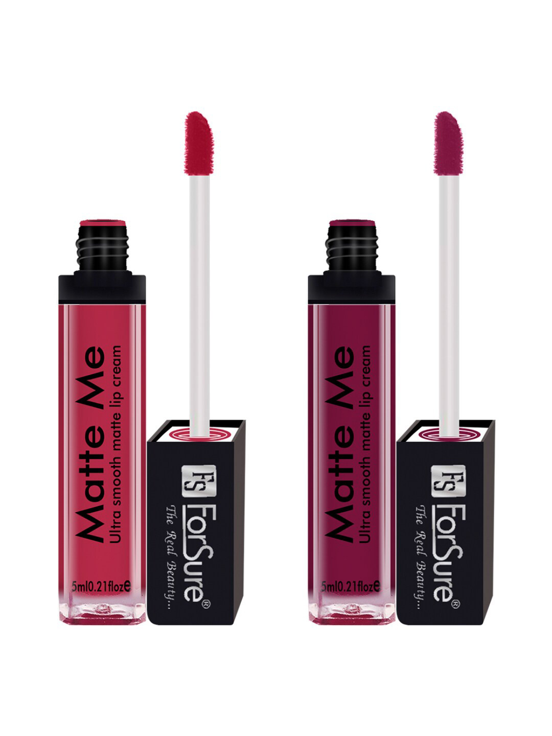 

ForSure Set of 2 Matte Me Ultra Smooth Liquid Lip Cream - 5 ml Each, Pink