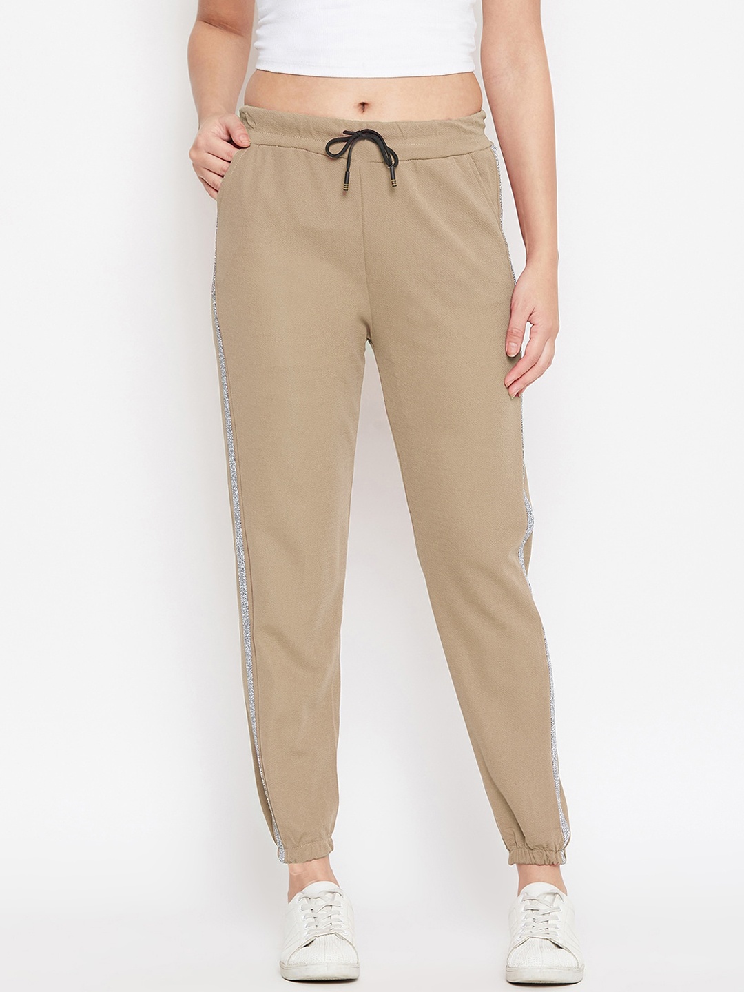 

Camey Women Mid Rise Joggers, Beige