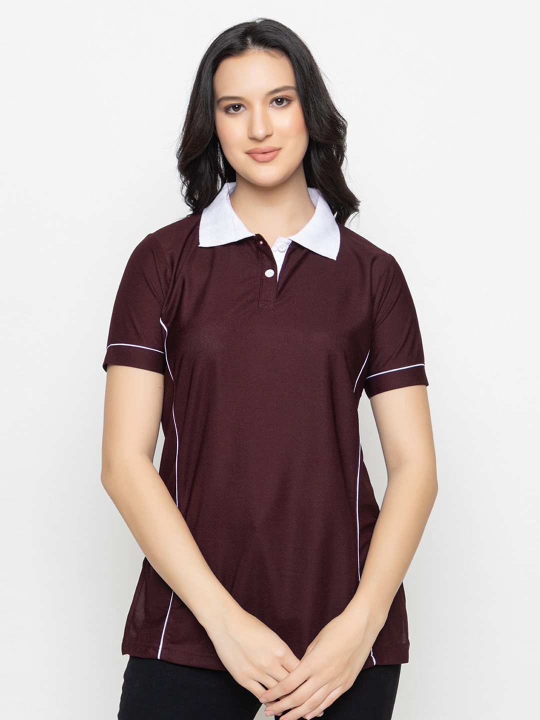 

KEPA Polo Collar Short Sleeves T-shirt, Burgundy
