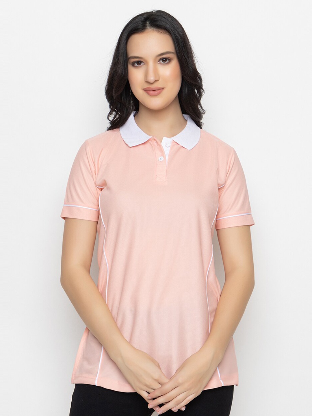 

KEPA Polo Collar Short Sleeves T-shirt, Pink