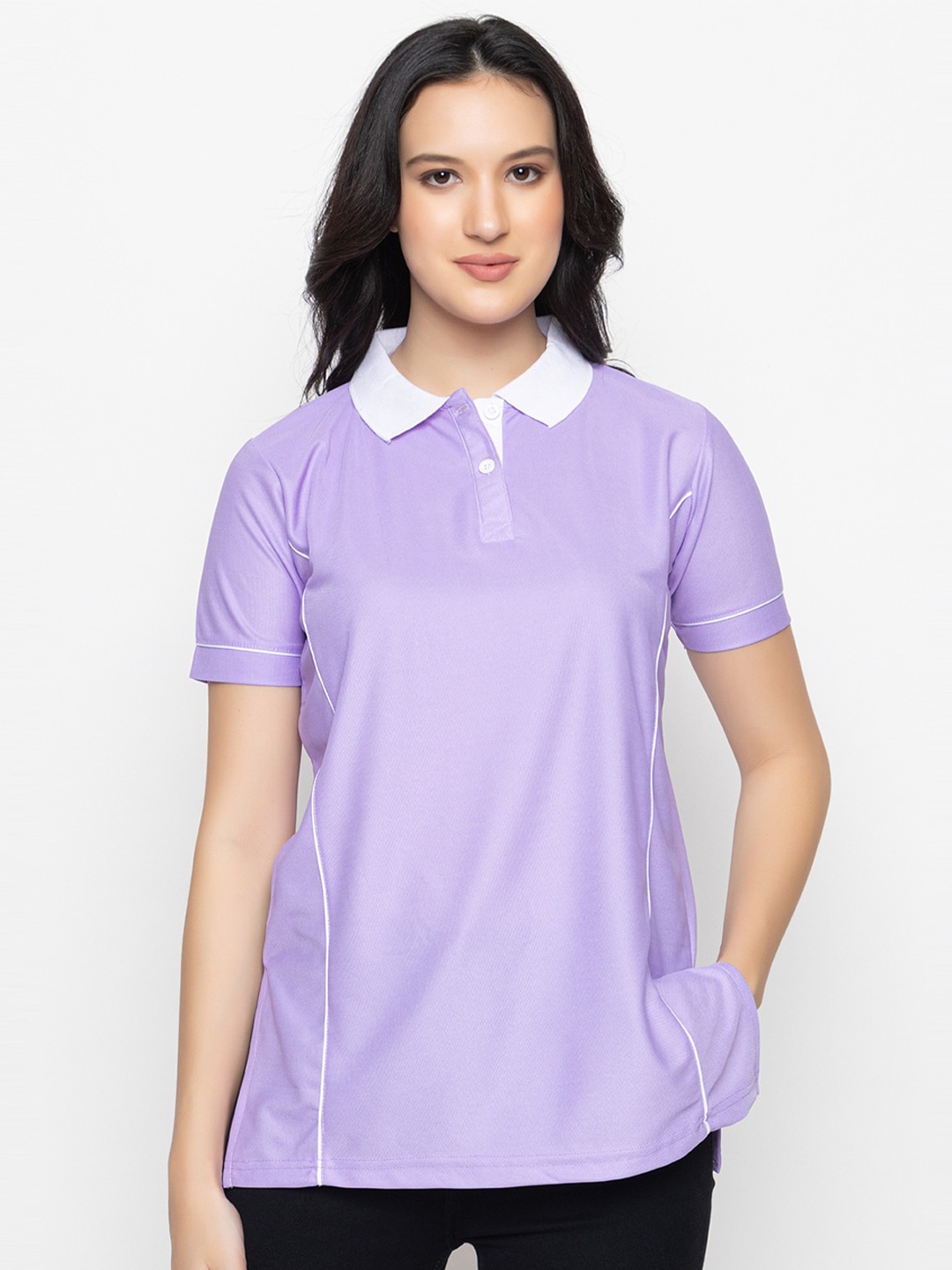 

KEPA Polo Collar Short Sleeves T-shirt, Purple
