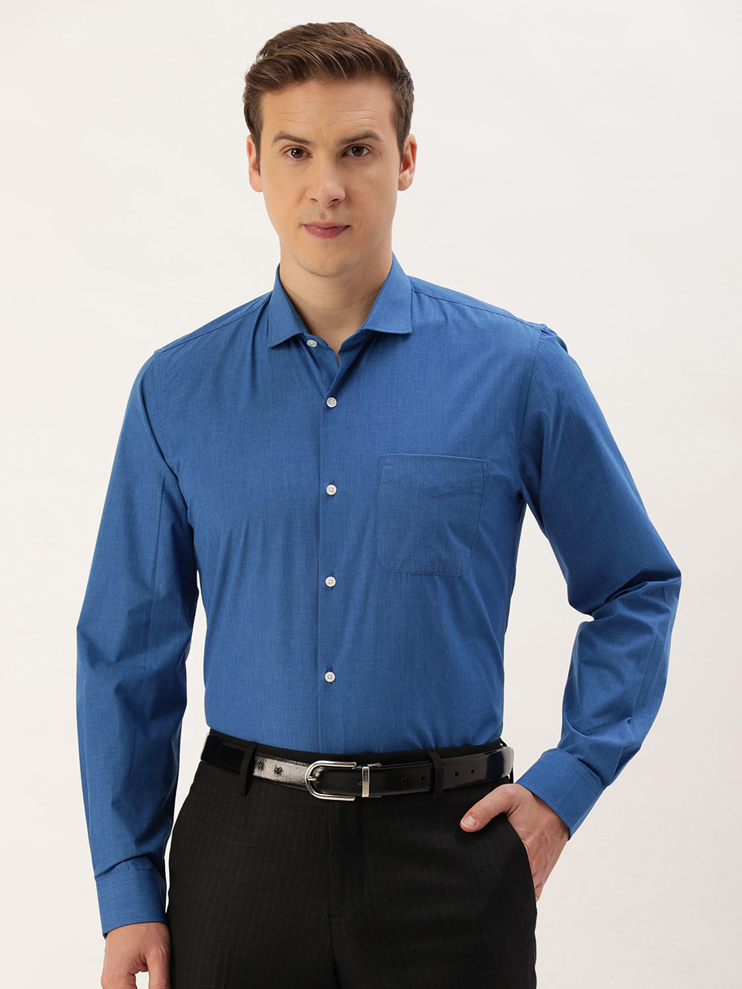 

Peter England Slim Fit Formal Shirt, Blue