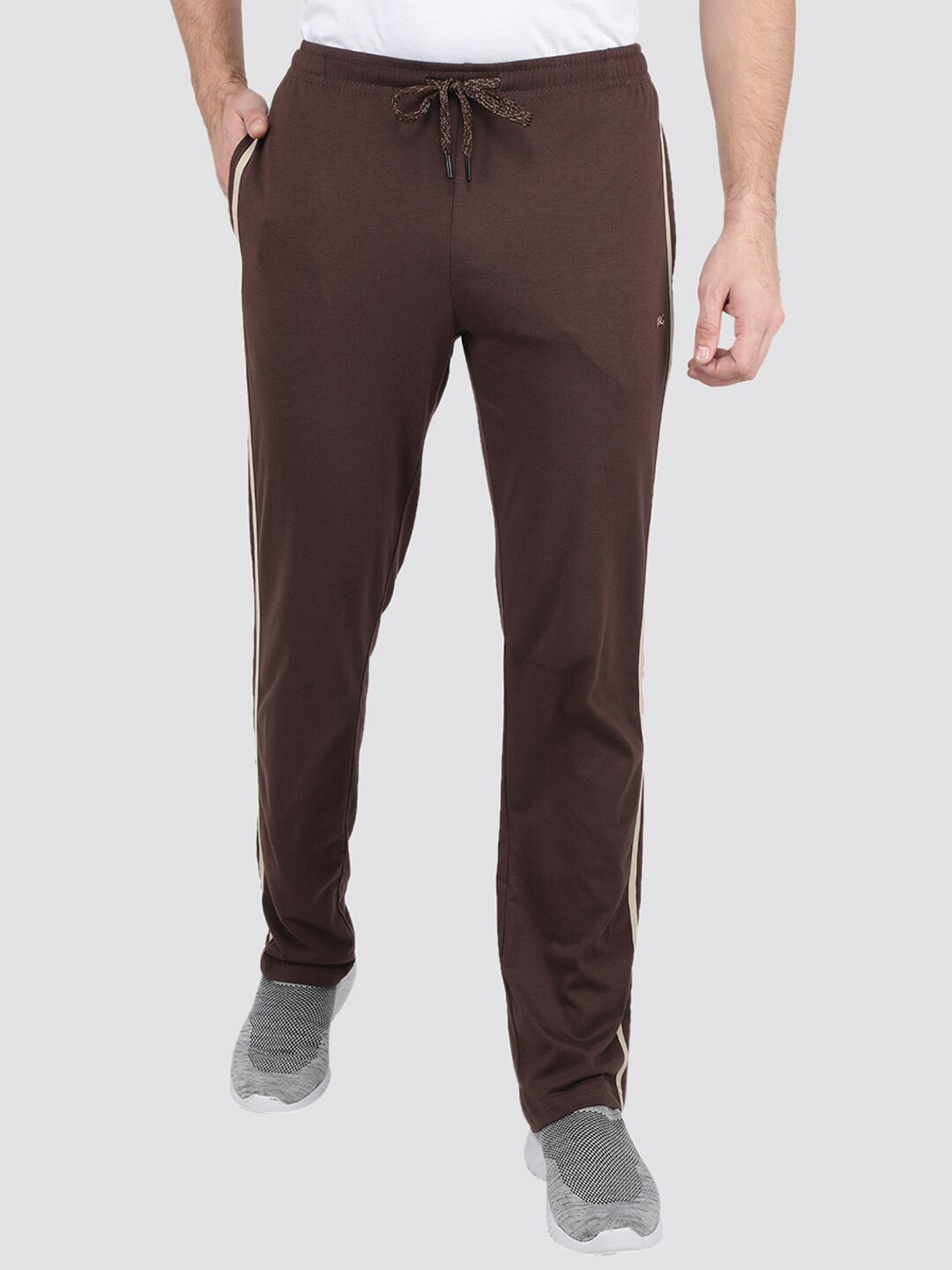 

Monte Carlo Men Cotton Mid Rise Track Pants, Brown