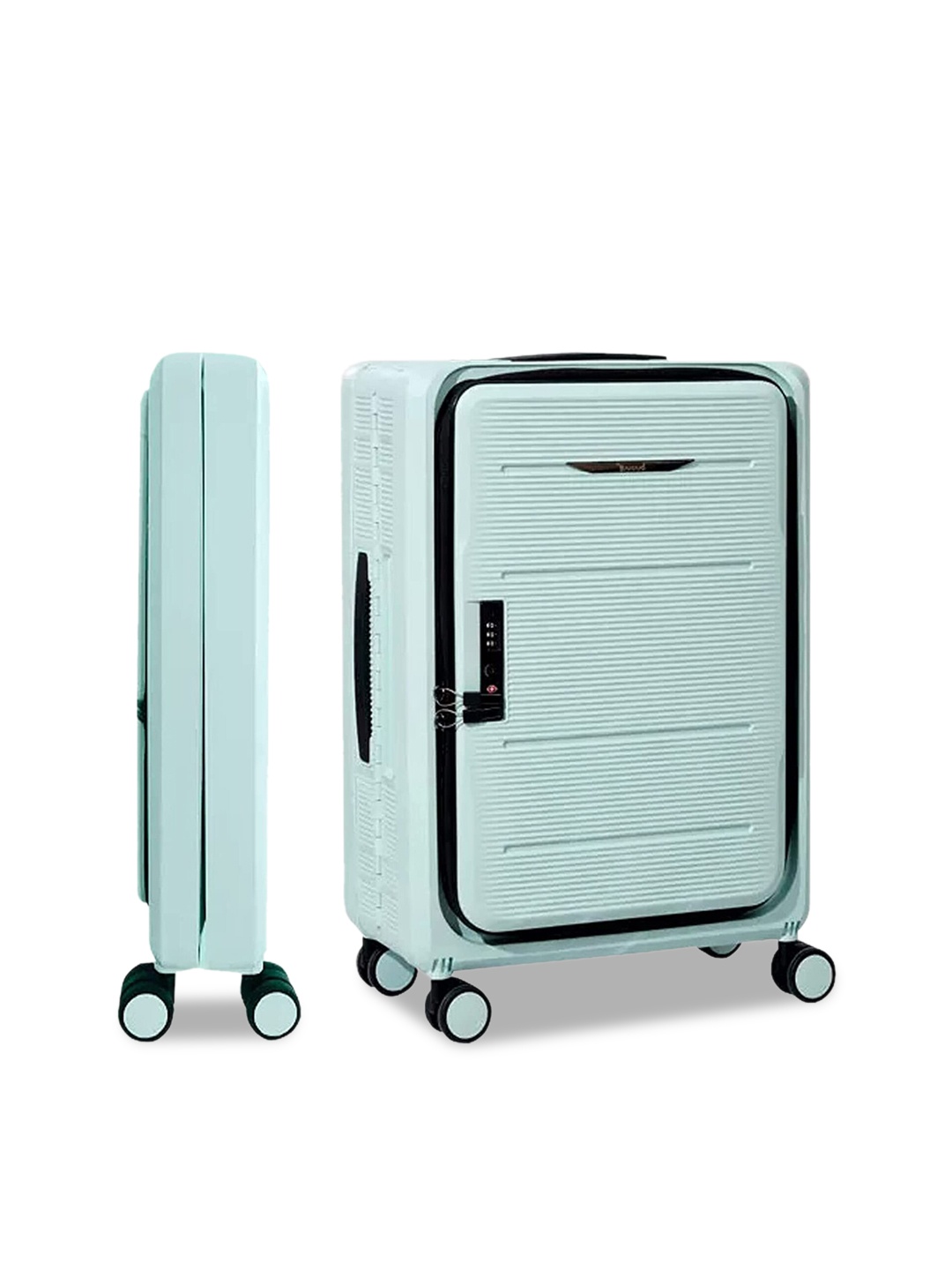 

HOUSE OF QUIRK Textured Bubule Collapsible Lightweight Suitcase, Sea green