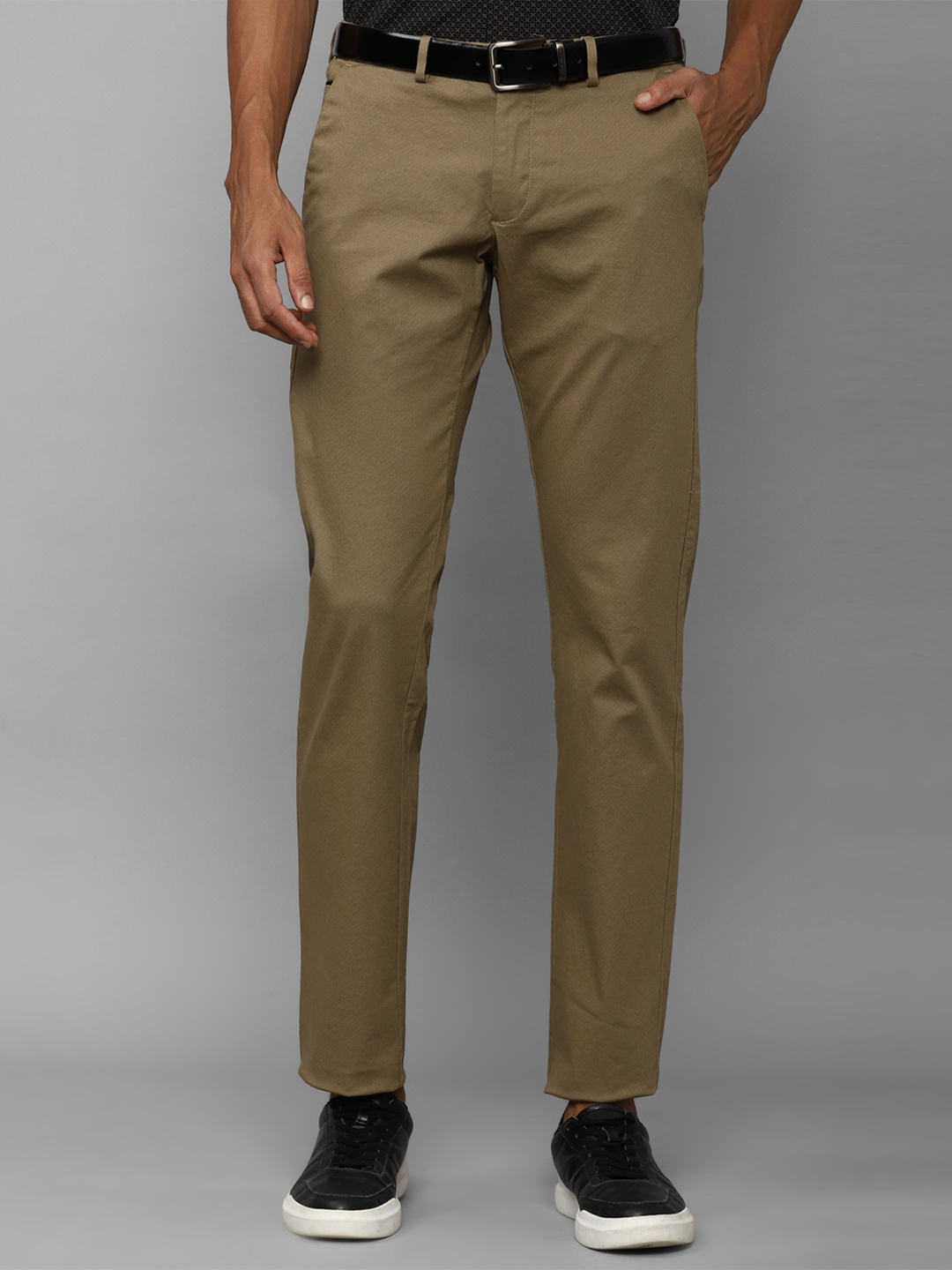

Allen Solly Men Regular Fit Mid-Rise Regular Trousers, Brown
