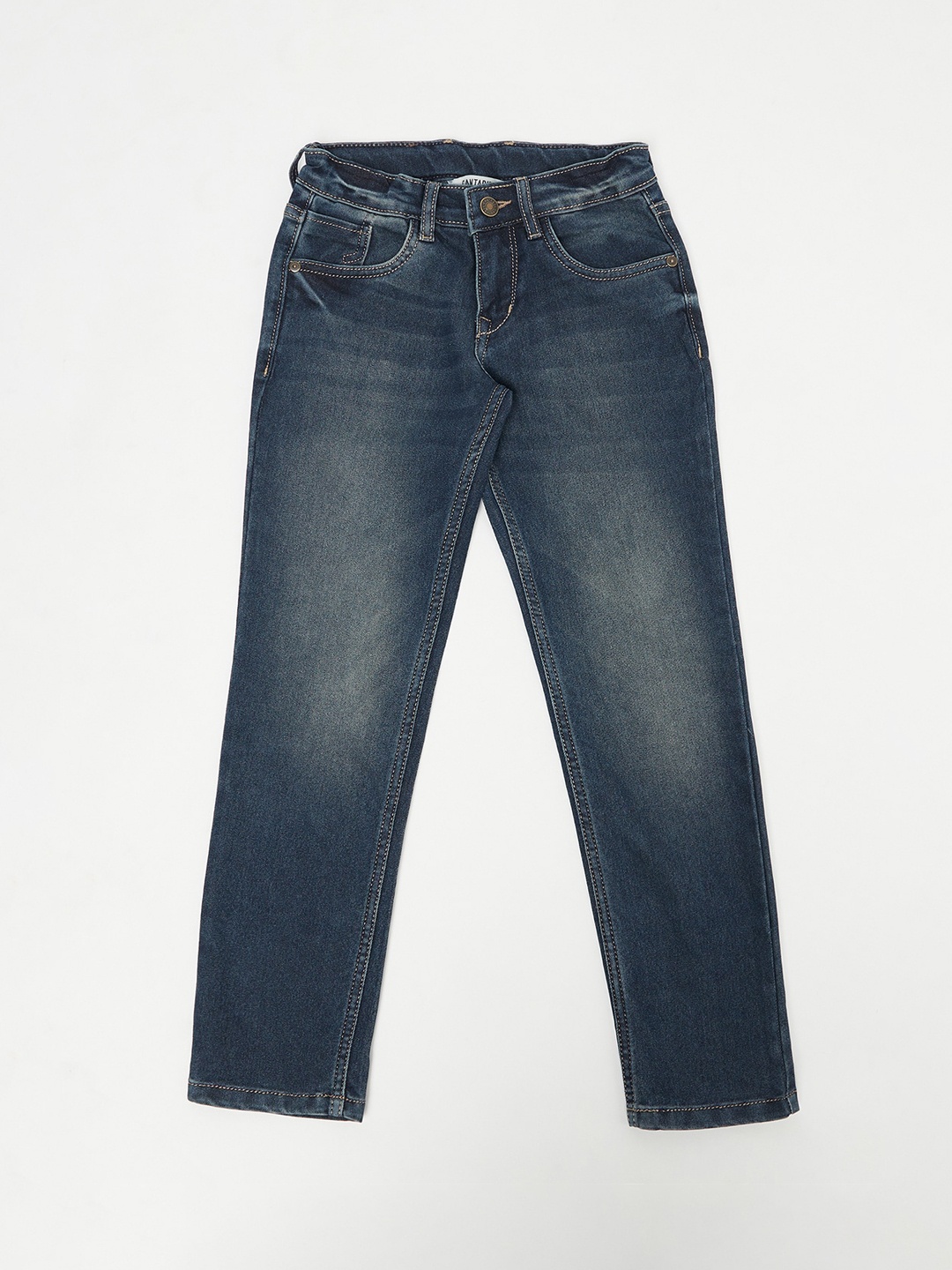 

Cantabil Boys Comfort Heavy Fade Clean Look Stretchable Jeans, Blue