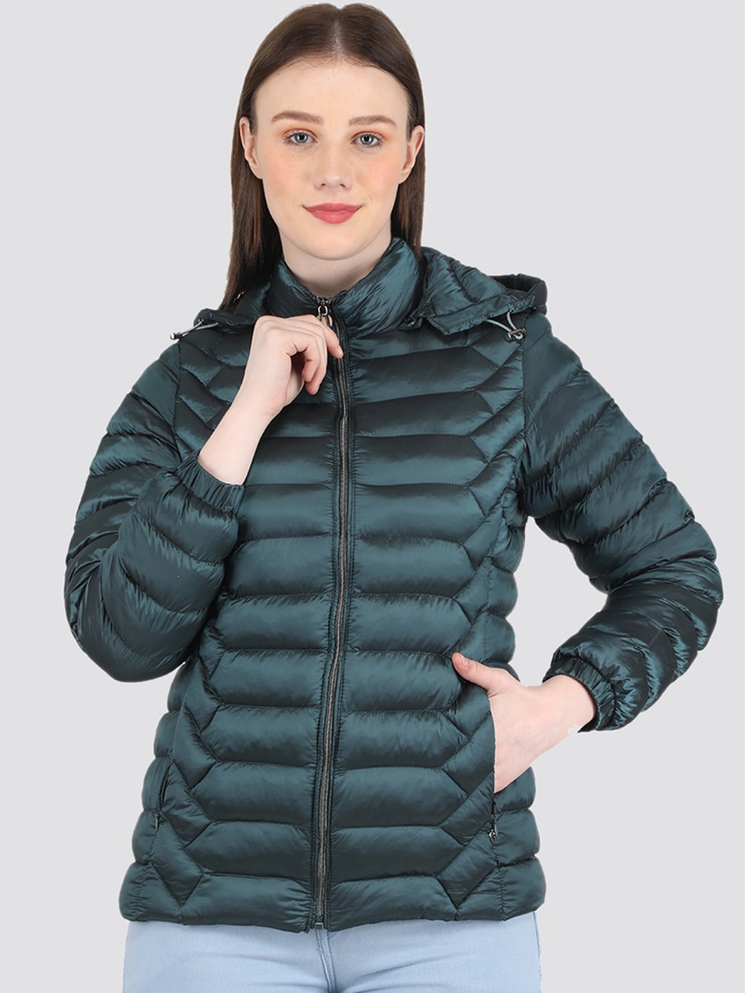 

Monte Carlo Hooded Puffer Jacket, Green