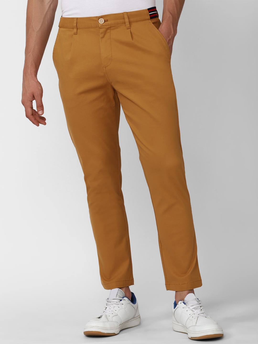 

Peter England Casuals Men Slim Fit Chinos Trousers, Mustard