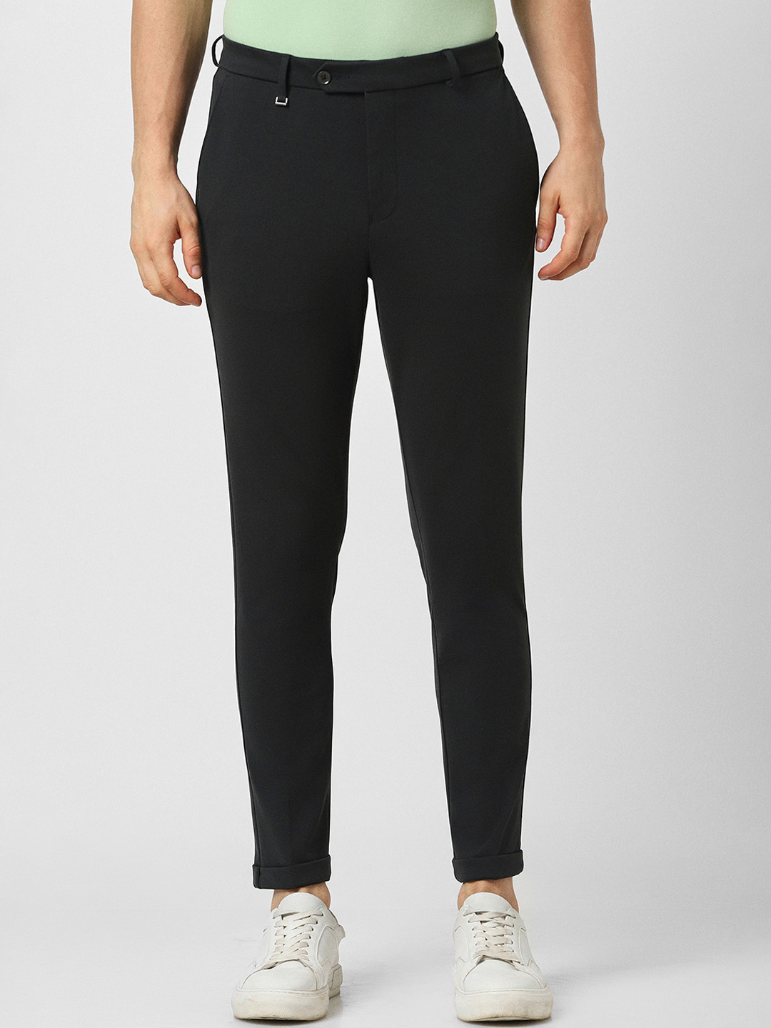 

Van Heusen Men Slim Fit Casual Trousers, Black