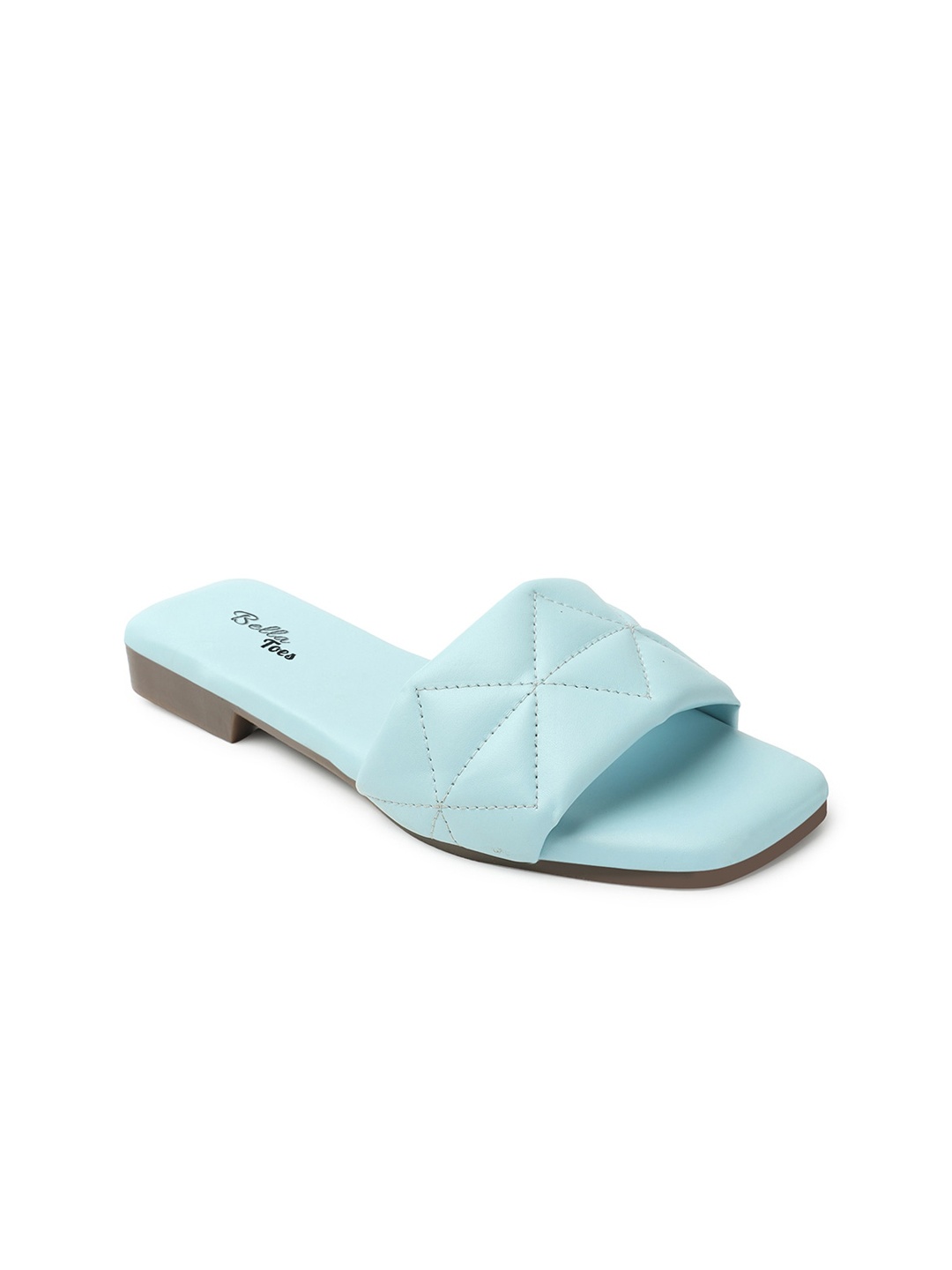 

Bella Toes Quilted Open Toe Flats, Blue