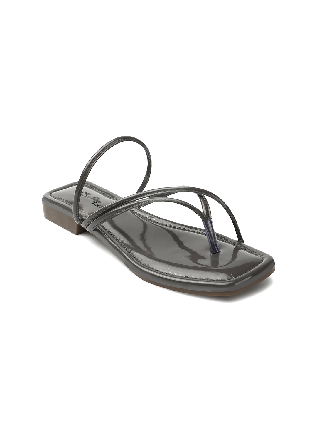 

Bella Toes Strappy One Toe Flats, Grey