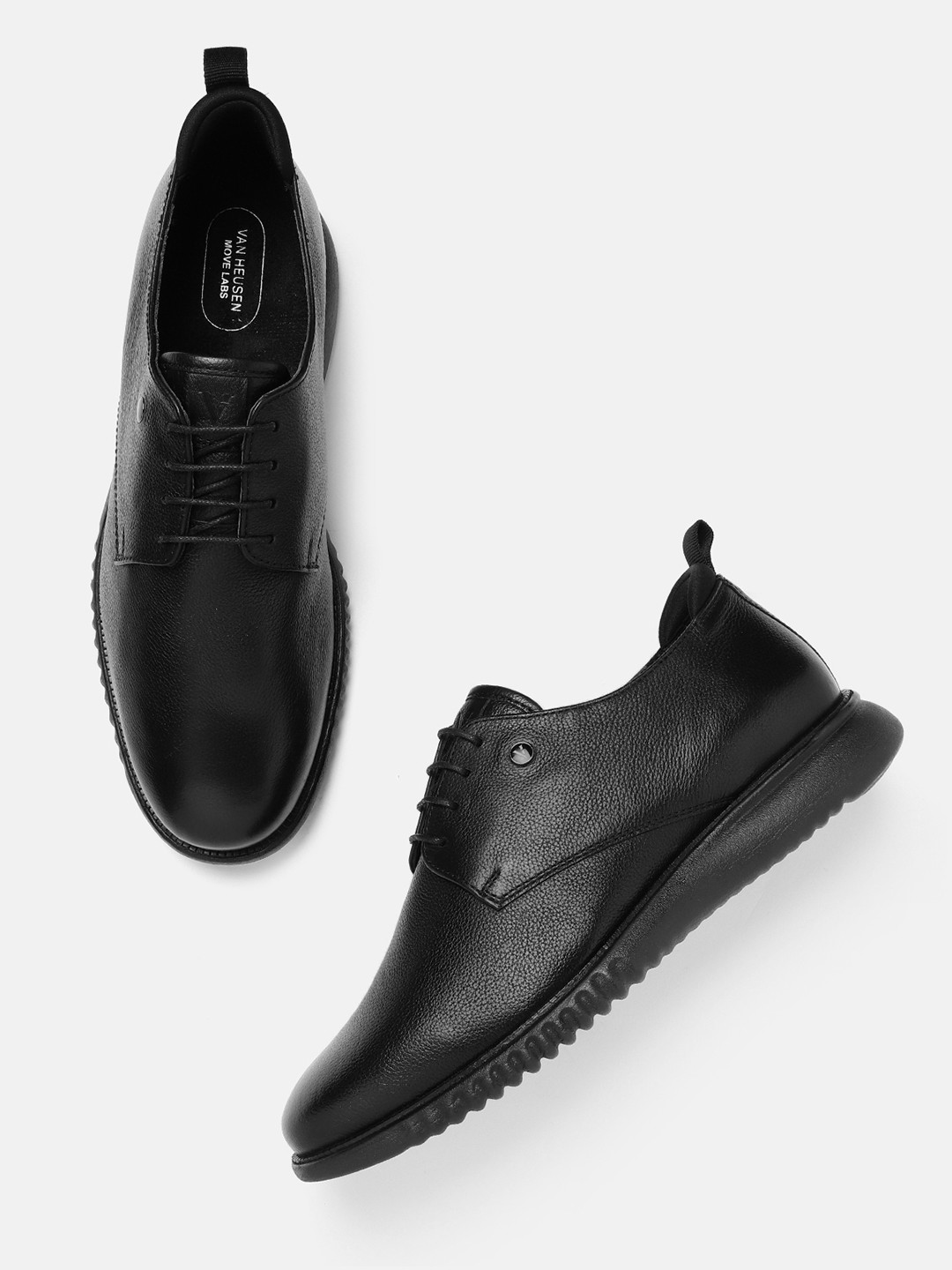 

Van Heusen Men Leather Derbys, Black