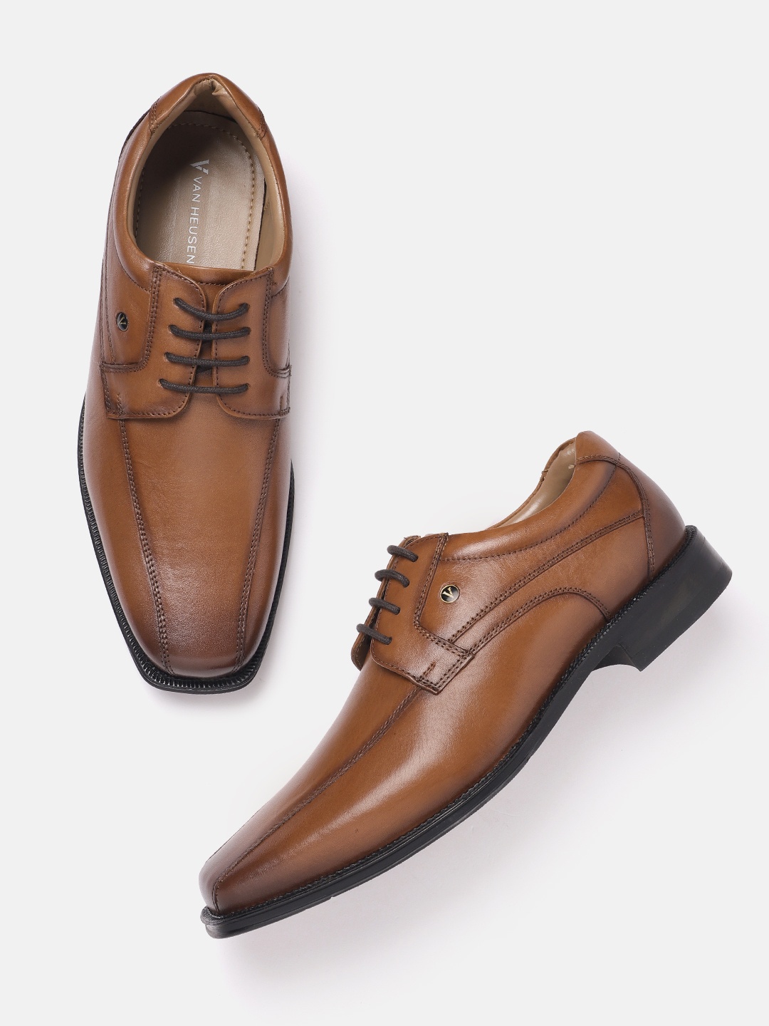 

Van Heusen Men Leather Formal Derbys, Brown