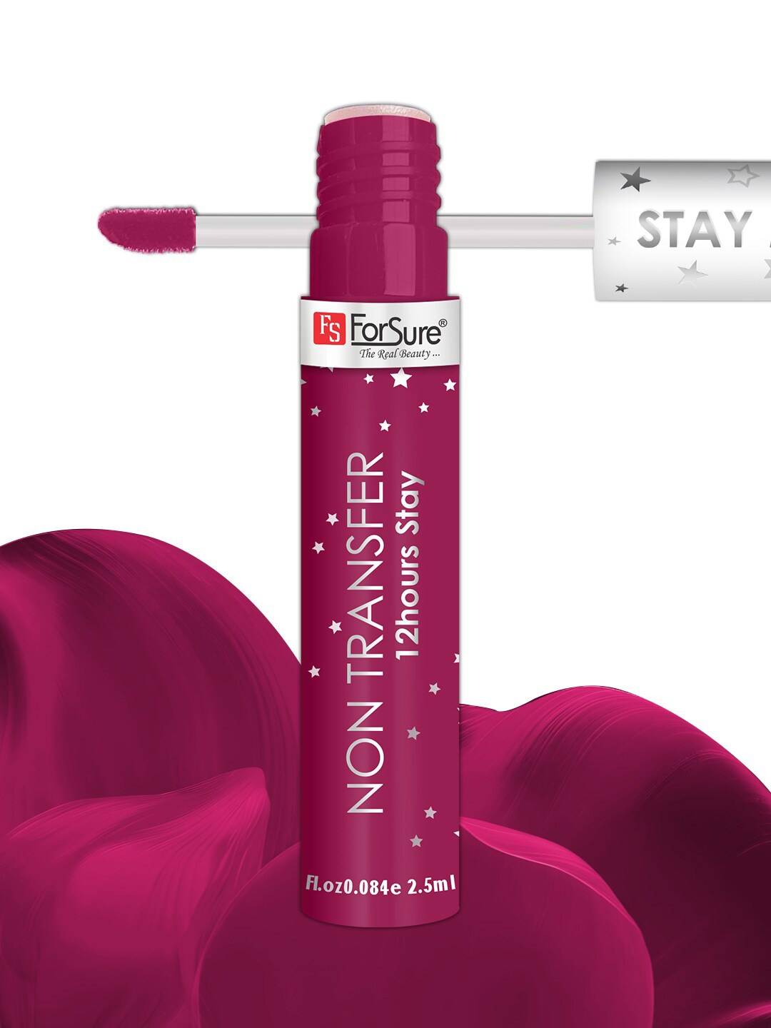 

ForSure Stay Matte Non Transfer 12 Hours Stay Liquid Lipstick 2.5ml - Magnetic Magenta 110