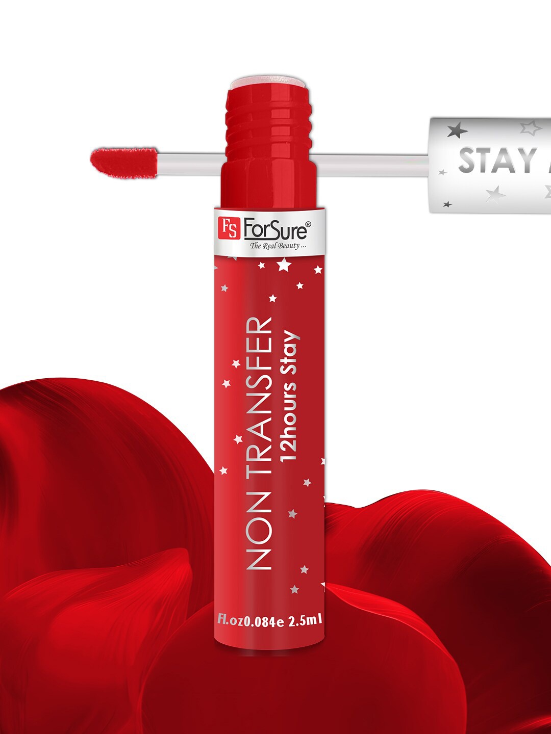 

ForSure Stay Matte Non Transfer 12 Hours Stay Liquid Lipstick 2.5ml - Coral Red 101