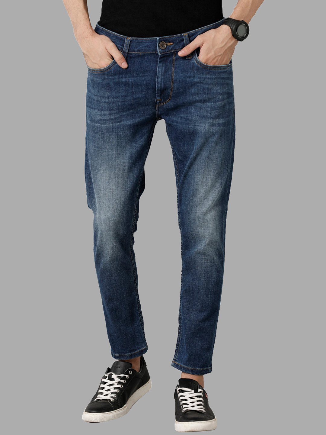 

Voi Jeans Men Skinny Fit Light Fade Stretchable Jeans, Blue
