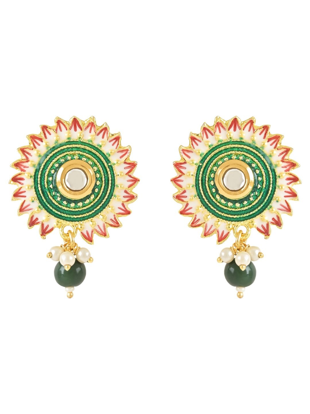 

I Jewels Gold-Plated Pearl Drop Earrings