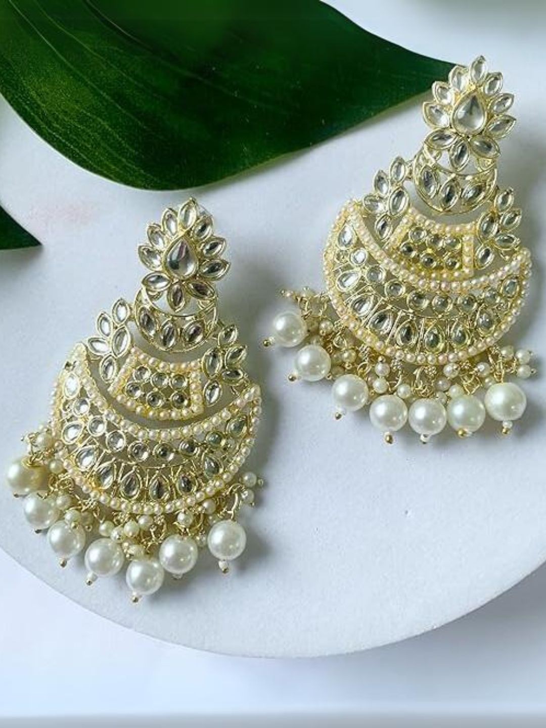 

I Jewels Contemporary Drop Earrings, White