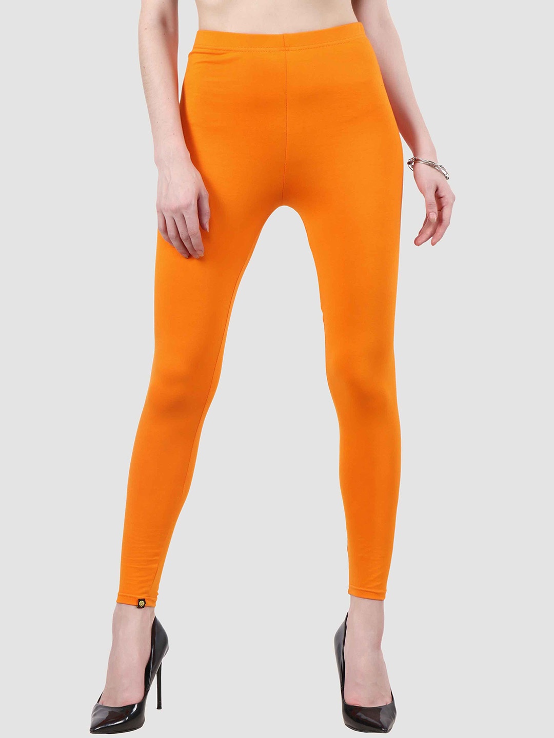 

Popwings Women Ankle Length Leggings, Orange