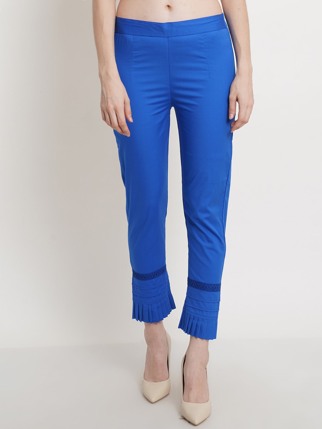 

Popwings Women Smart Trousers, Blue