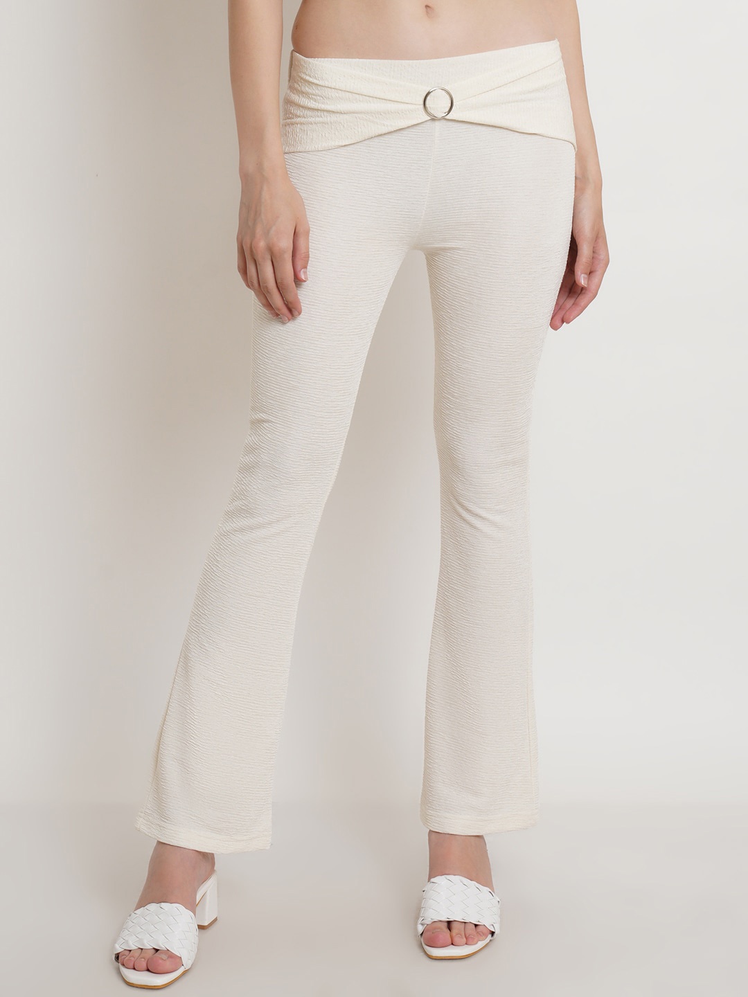 

Popwings Women Smart Non Iron Trousers, Off white