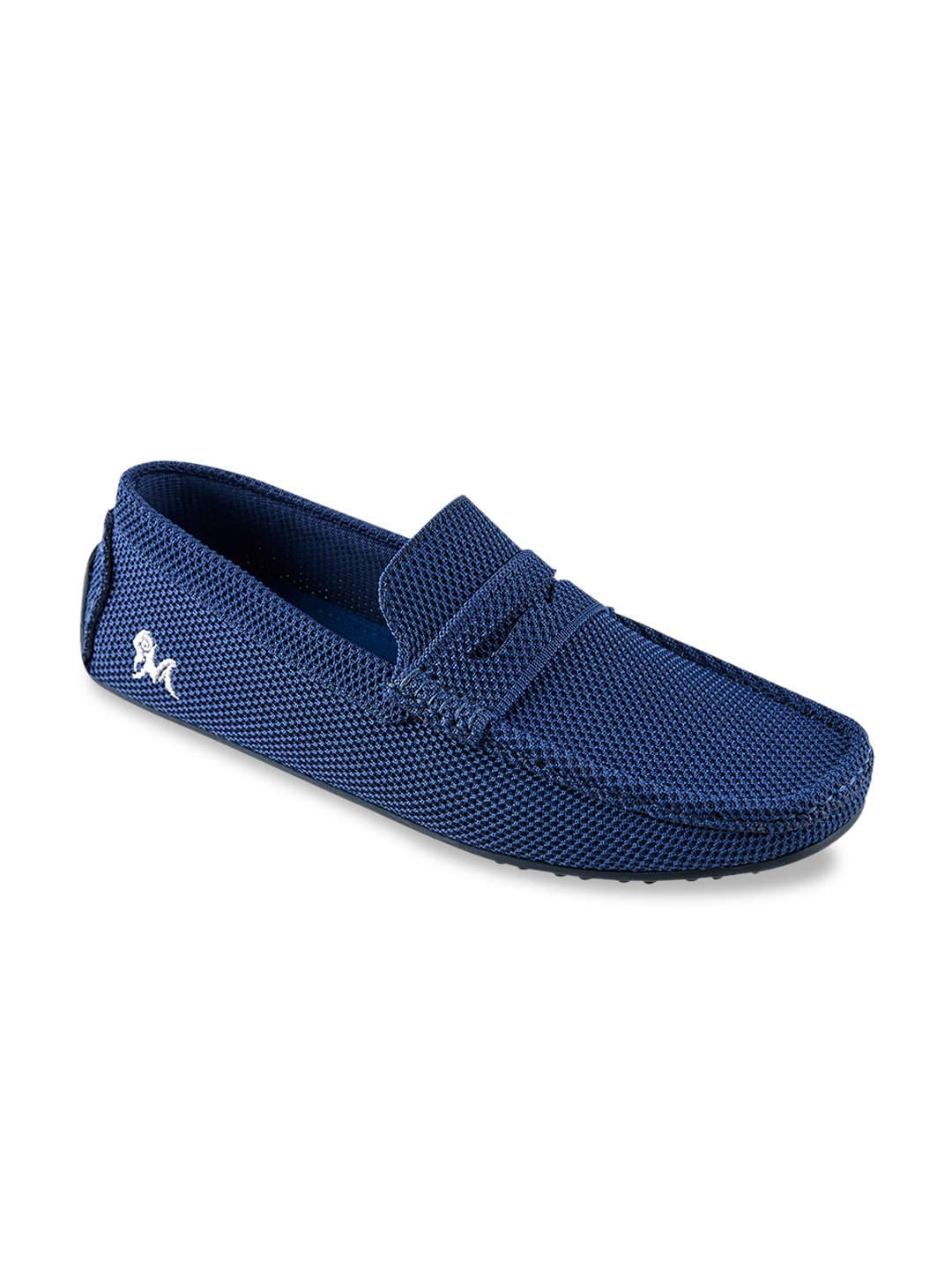 

NEEMANS Woven Design Lightweight Textile Penny Loafers, Navy blue