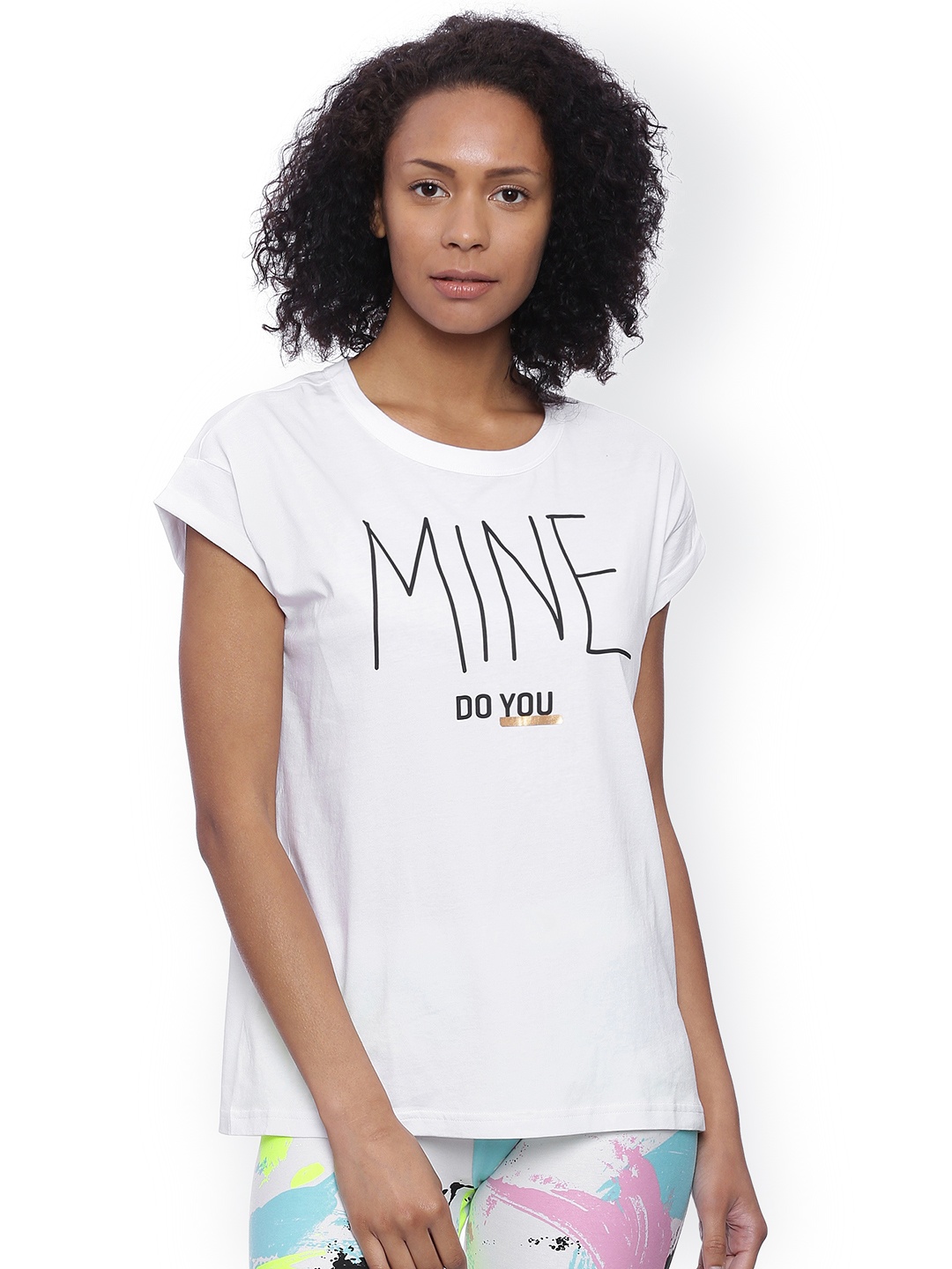 

Puma Women White Solid Do You Tee Round Neck T-shirt