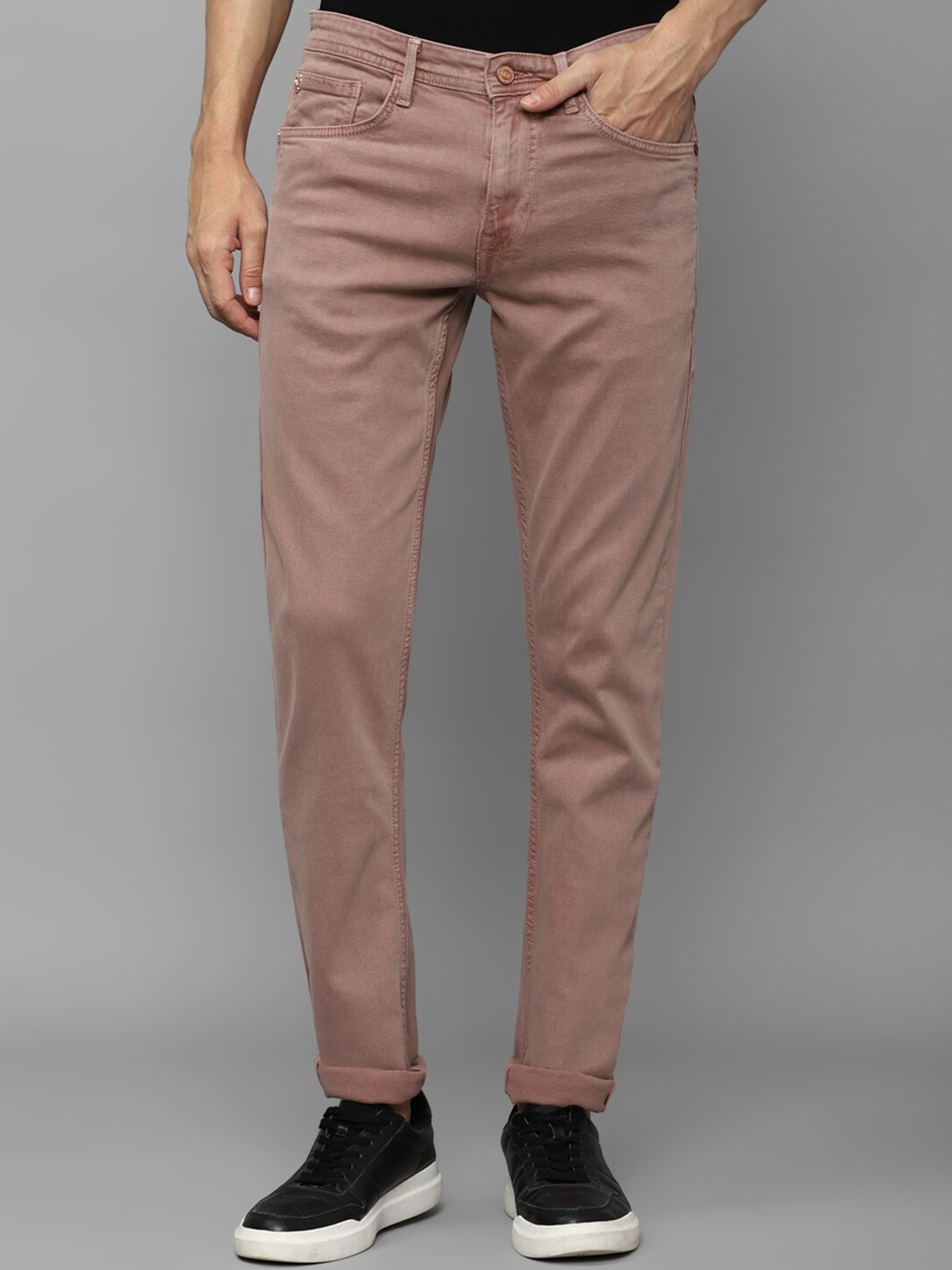 

Allen Solly Sport Men Skinny Fit Clean Look Stretchable Jeans, Brown