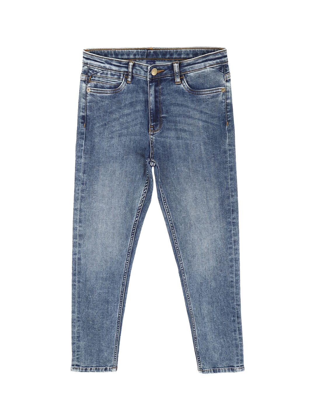 

Peter England Boys Skinny Fit Heavy Fade Clean Look Jeans, Blue