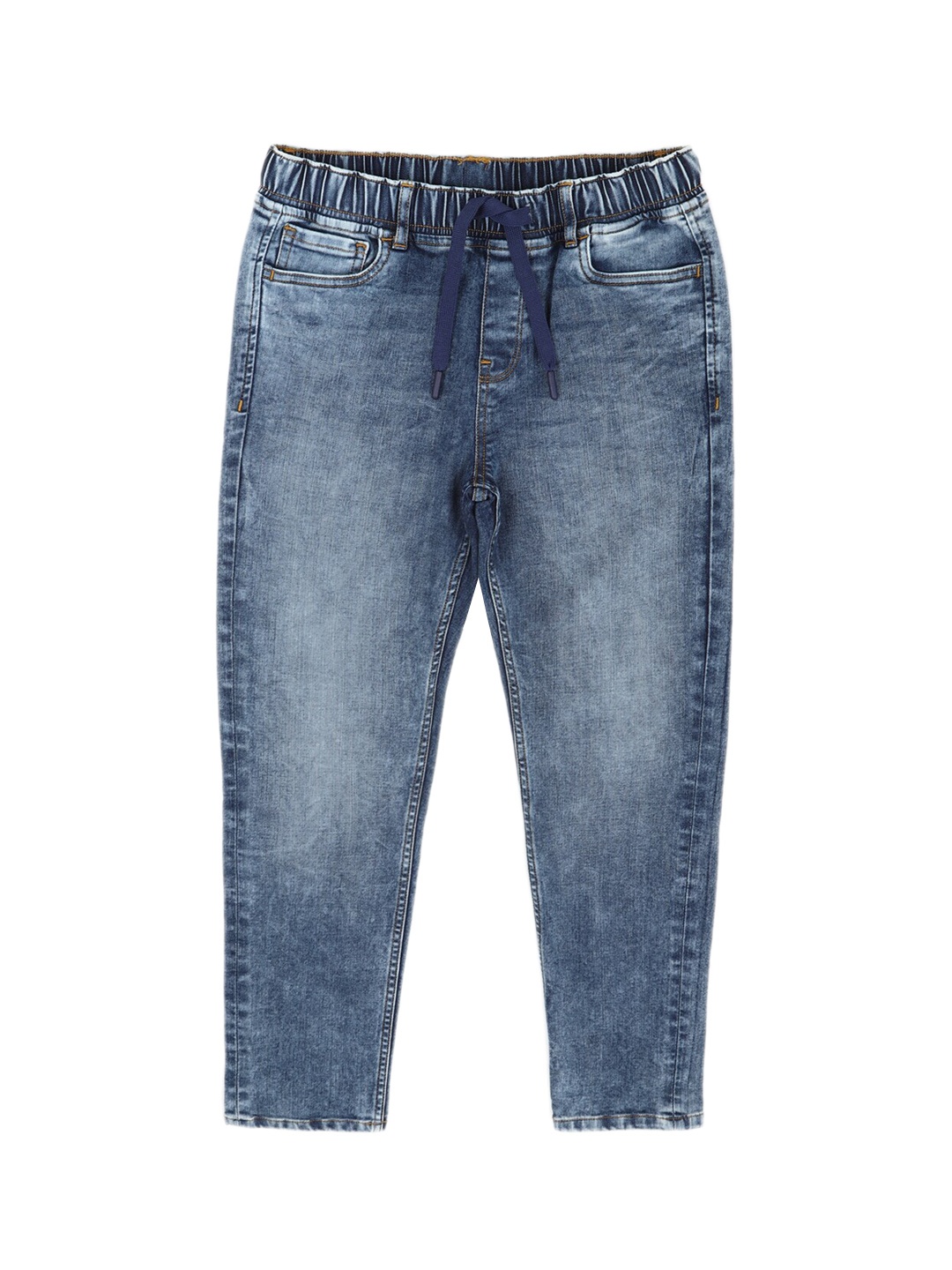 

Peter England Boys Slim Fit Heavy Fade Clean look Jeans, Blue