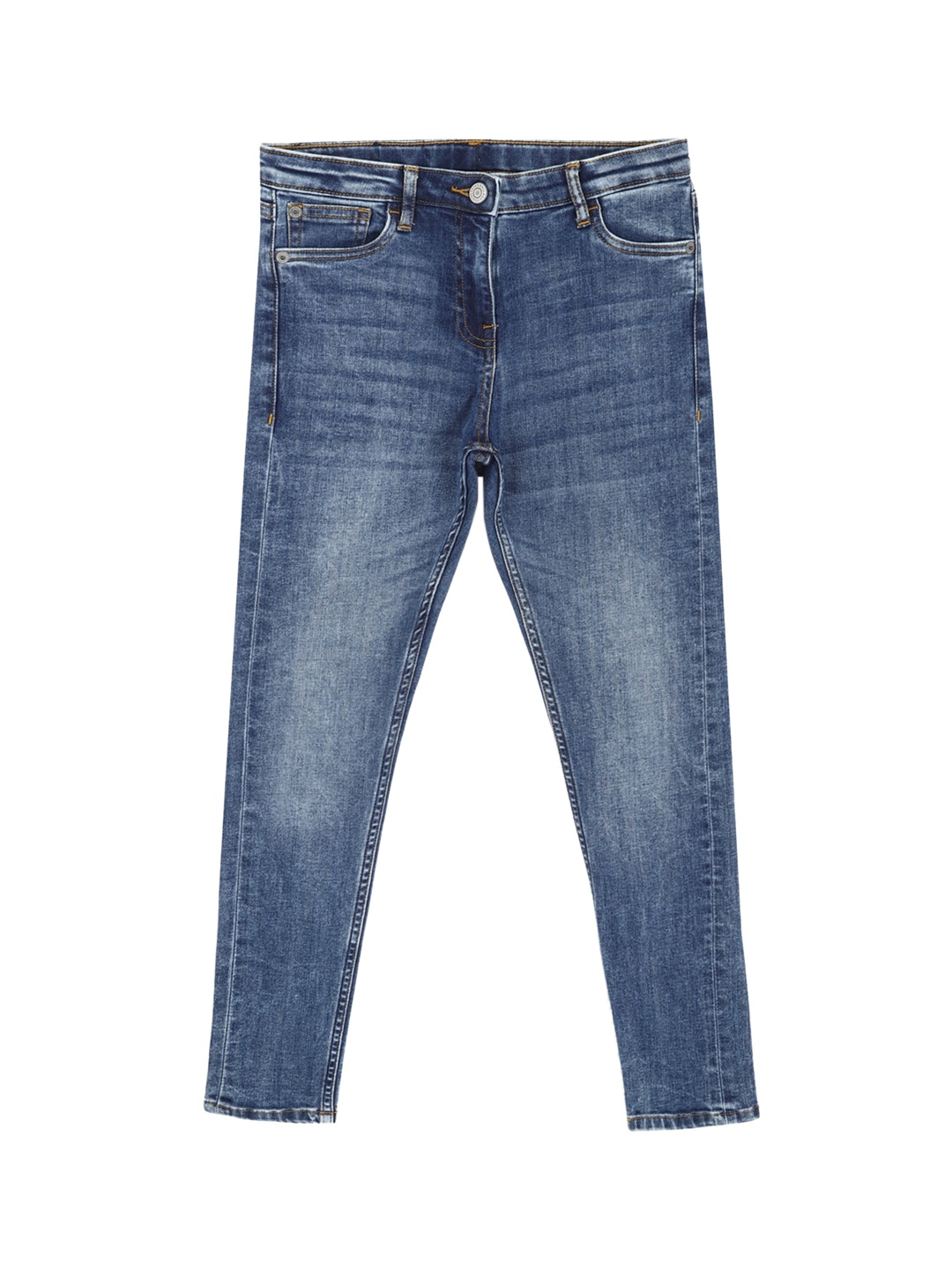 

Peter England Girls Skinny Fit Clean Look Heavy Fade Jeans, Blue
