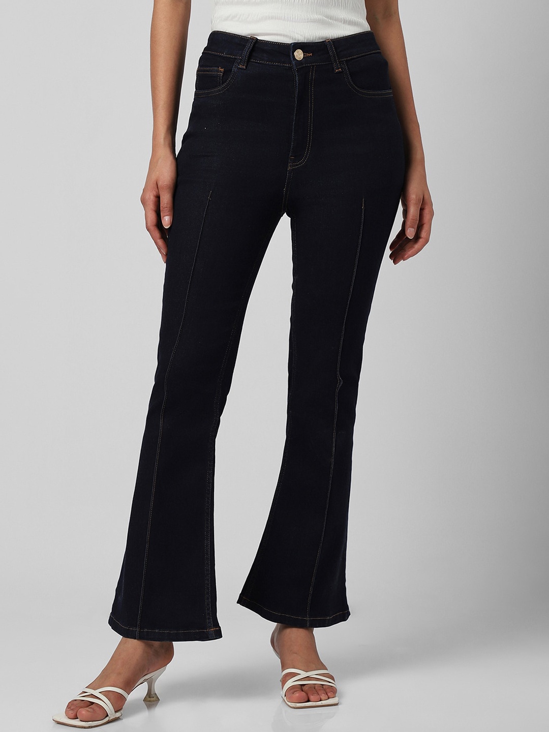 

Van Heusen Woman Clean Look Mid-Rise Bootcut Jeans, Black