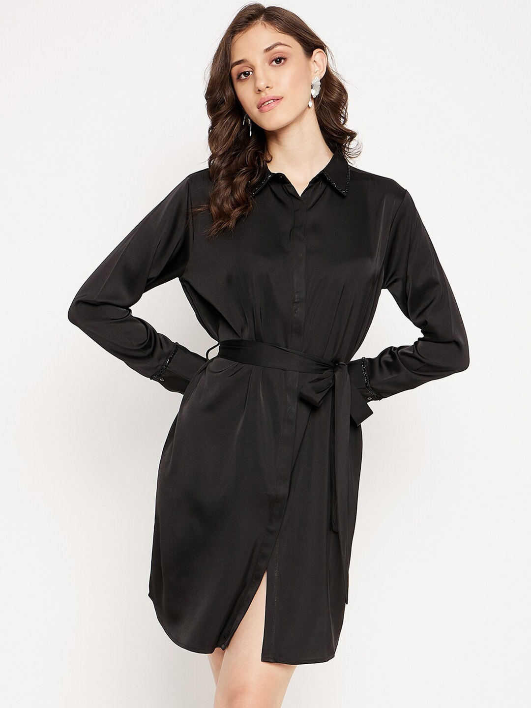 

Madame Shirt Style Dress, Black