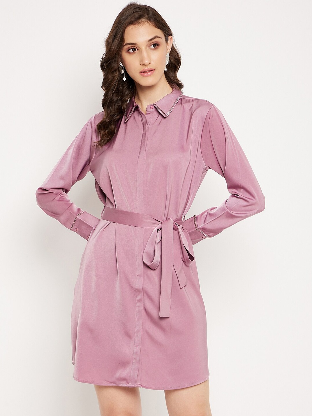 

Madame Shirt Style Dress, Pink