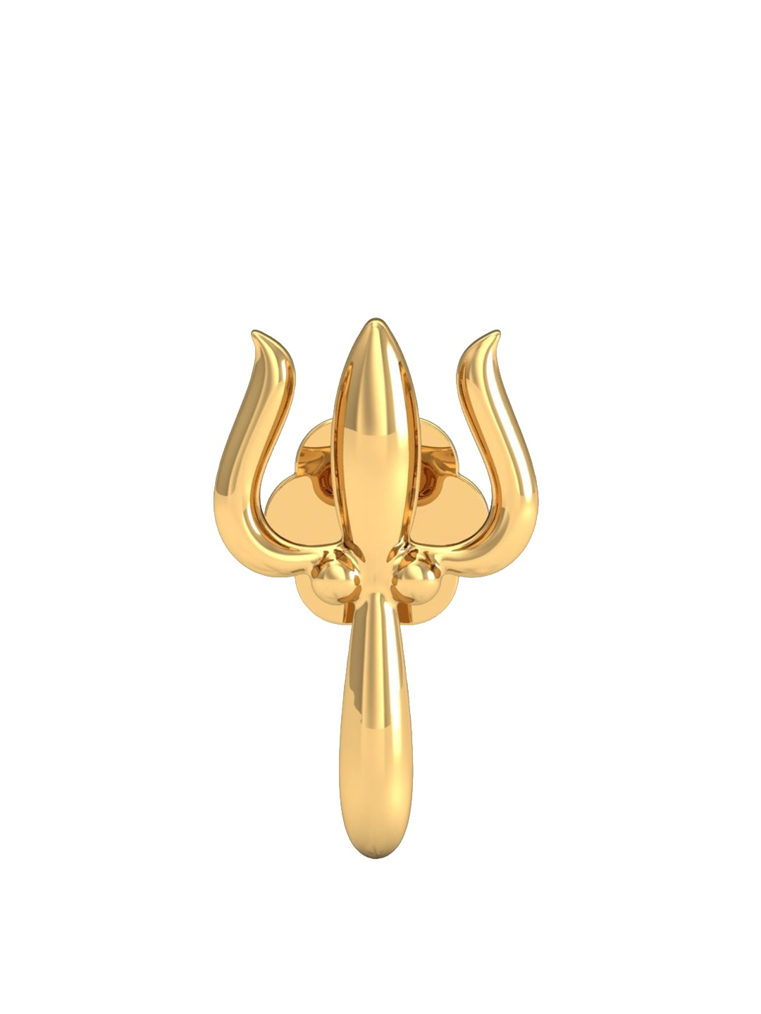 

KUBERBOX Trident 18KT Gold Nose Pin-0.28gm