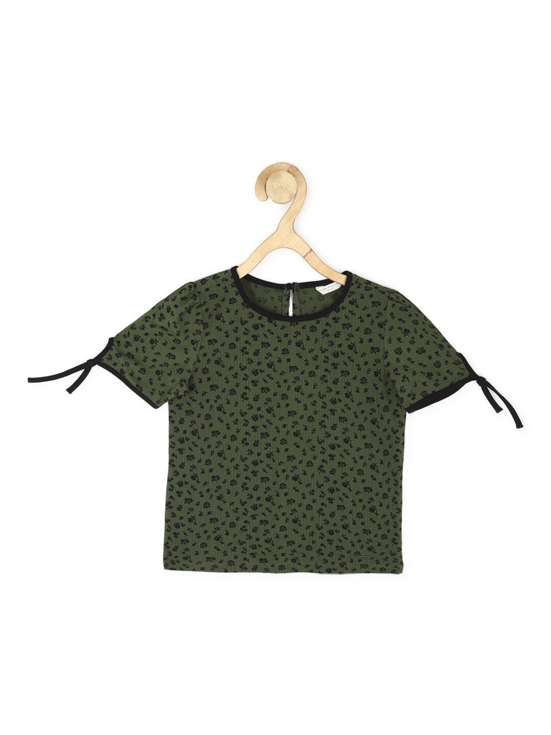 

Peter England Girls Floral Printed Regular Top, Green