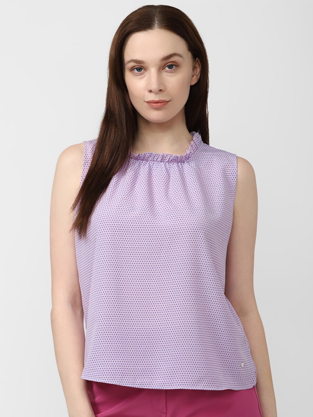 

Van Heusen Woman Round Neck Formal Top, Purple